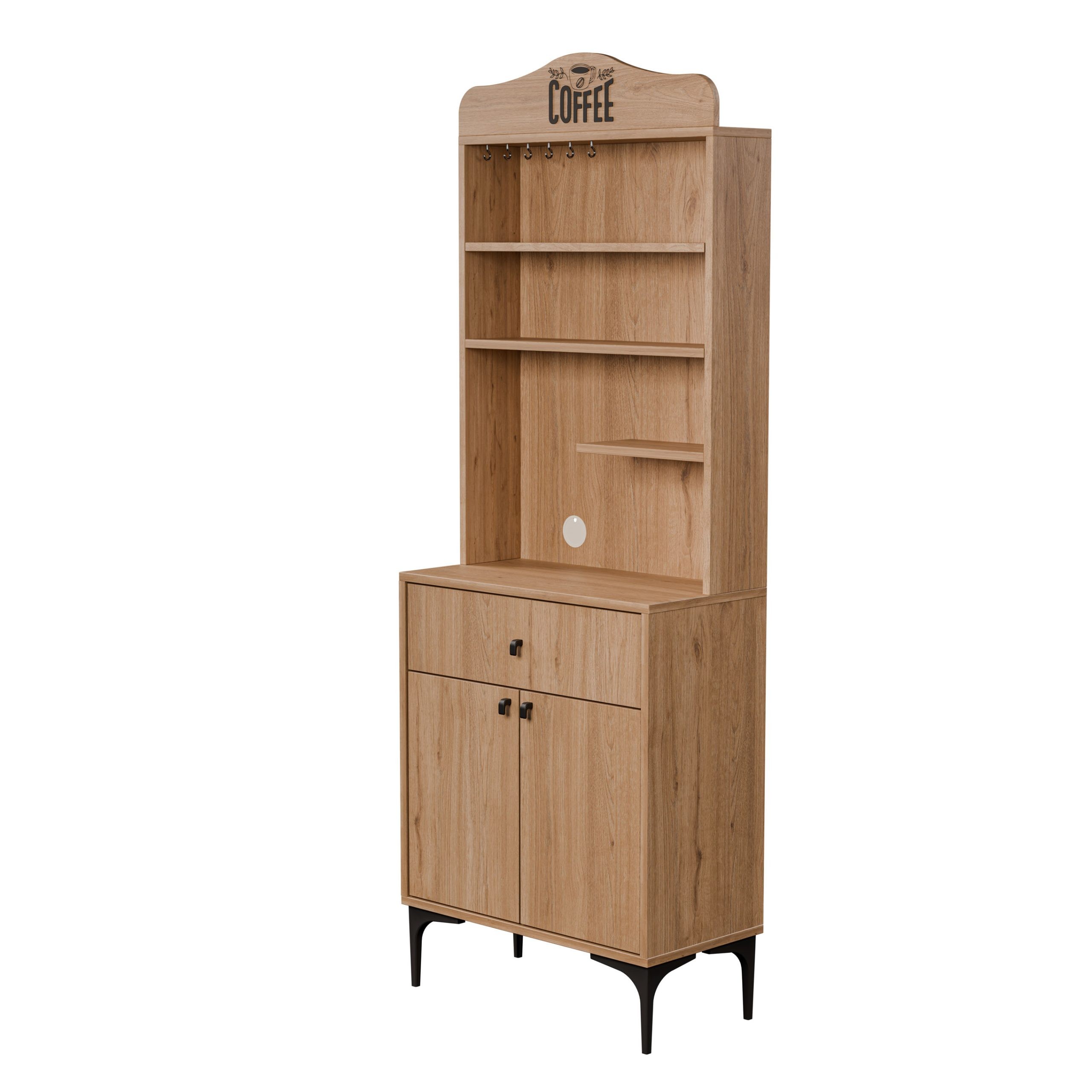 5202 SIESTA 69 CM KAHVE KÖŞESİ ÇOK AMAÇLI DOLAP 2 KAPAKLI 1 ÇEKMECELİ KİLER MUTFAK DOLABI SEPET