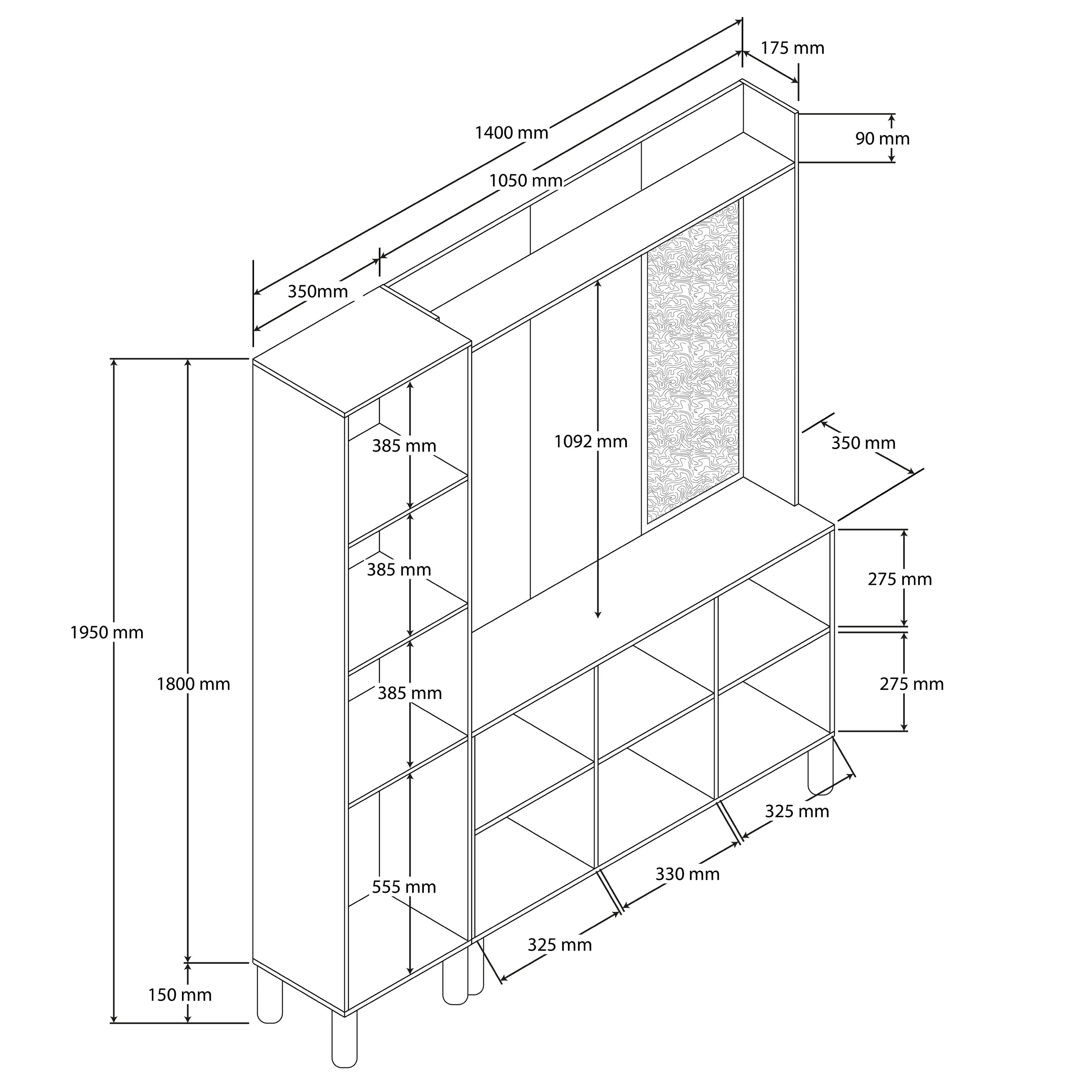 Set 5092-5091 Roma Sağ Aynalı 5 Kapaklı (Membran) 4 Askılı Bohem Portmanto Atlantik Çam - Beyaz