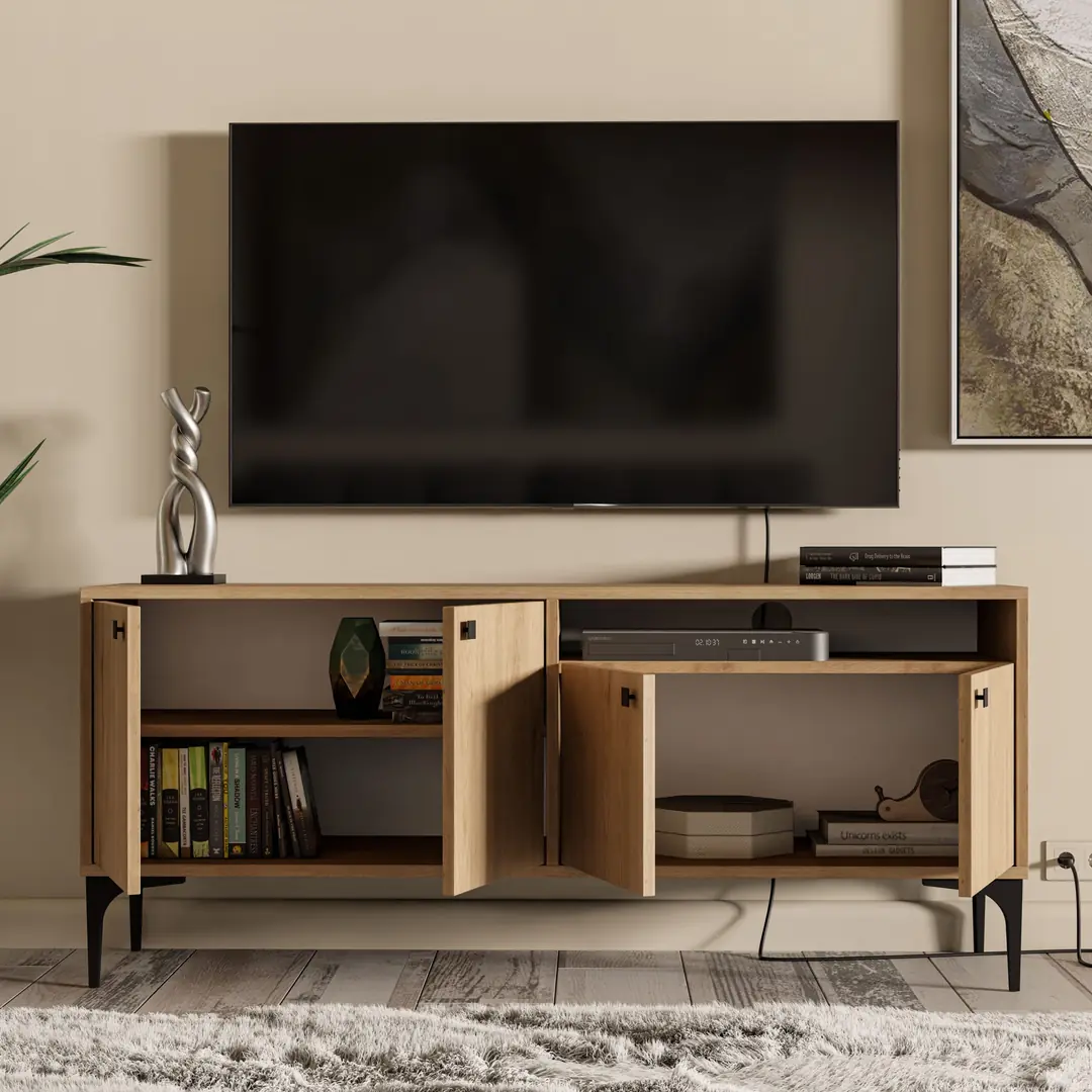 リコメン堂ユメカインテリアBTM.OSJ 1546 Artemis 139 Cm Tv Ünitesi Sepet Rengi