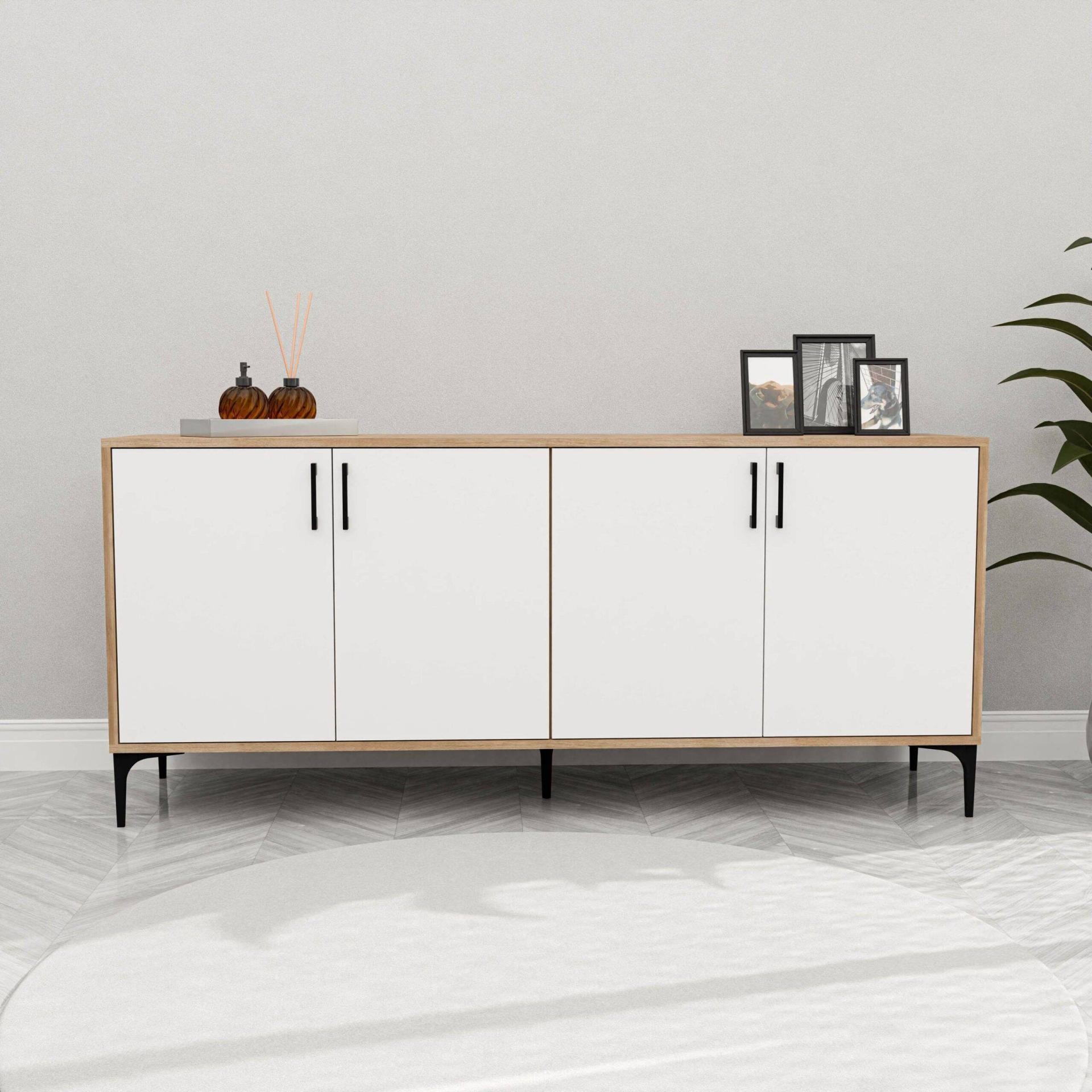 1666 Ares Modern Konsol 180 Cm Sepet - Beyaz