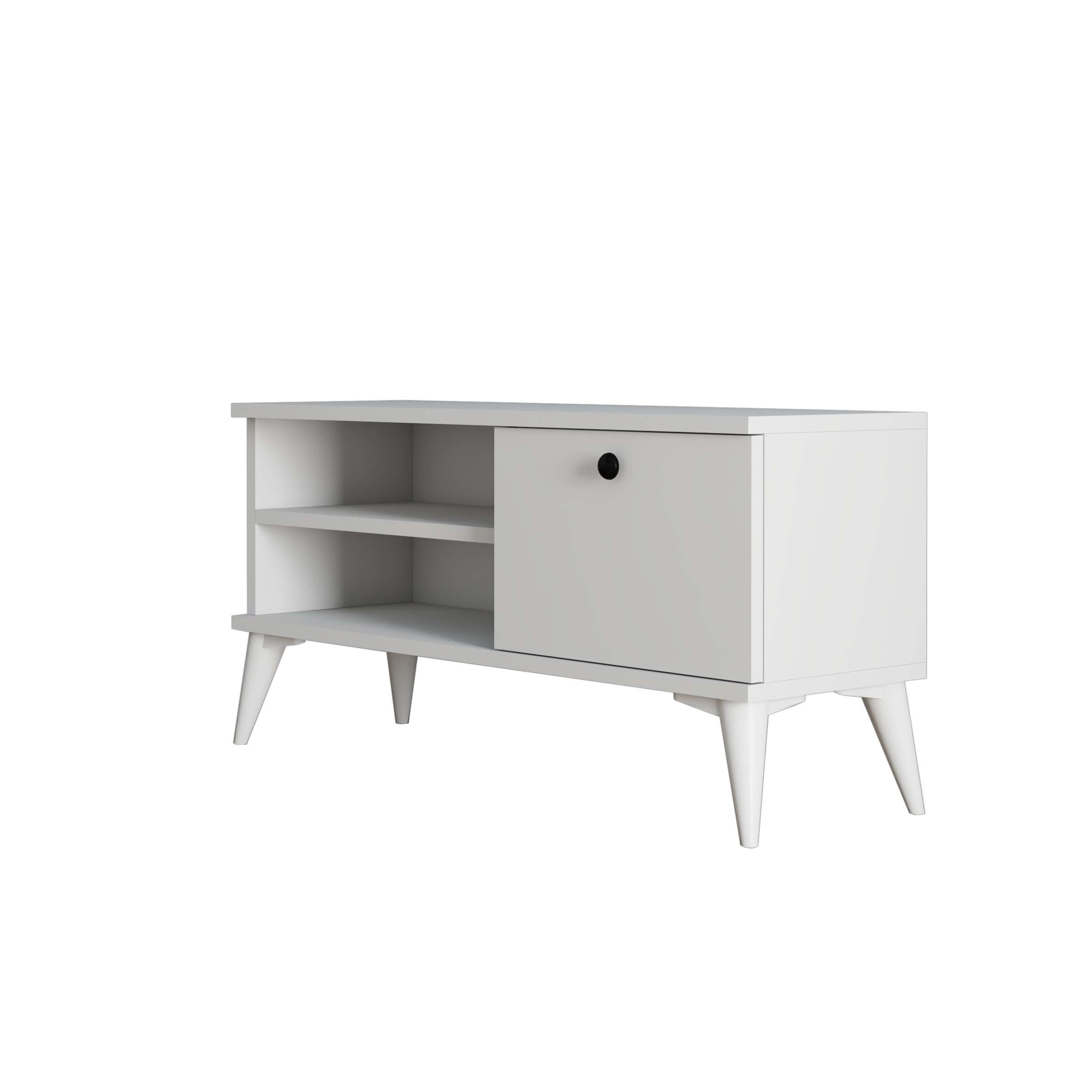 1554 Retro Tv Ünitesi 90 cm Beyaz