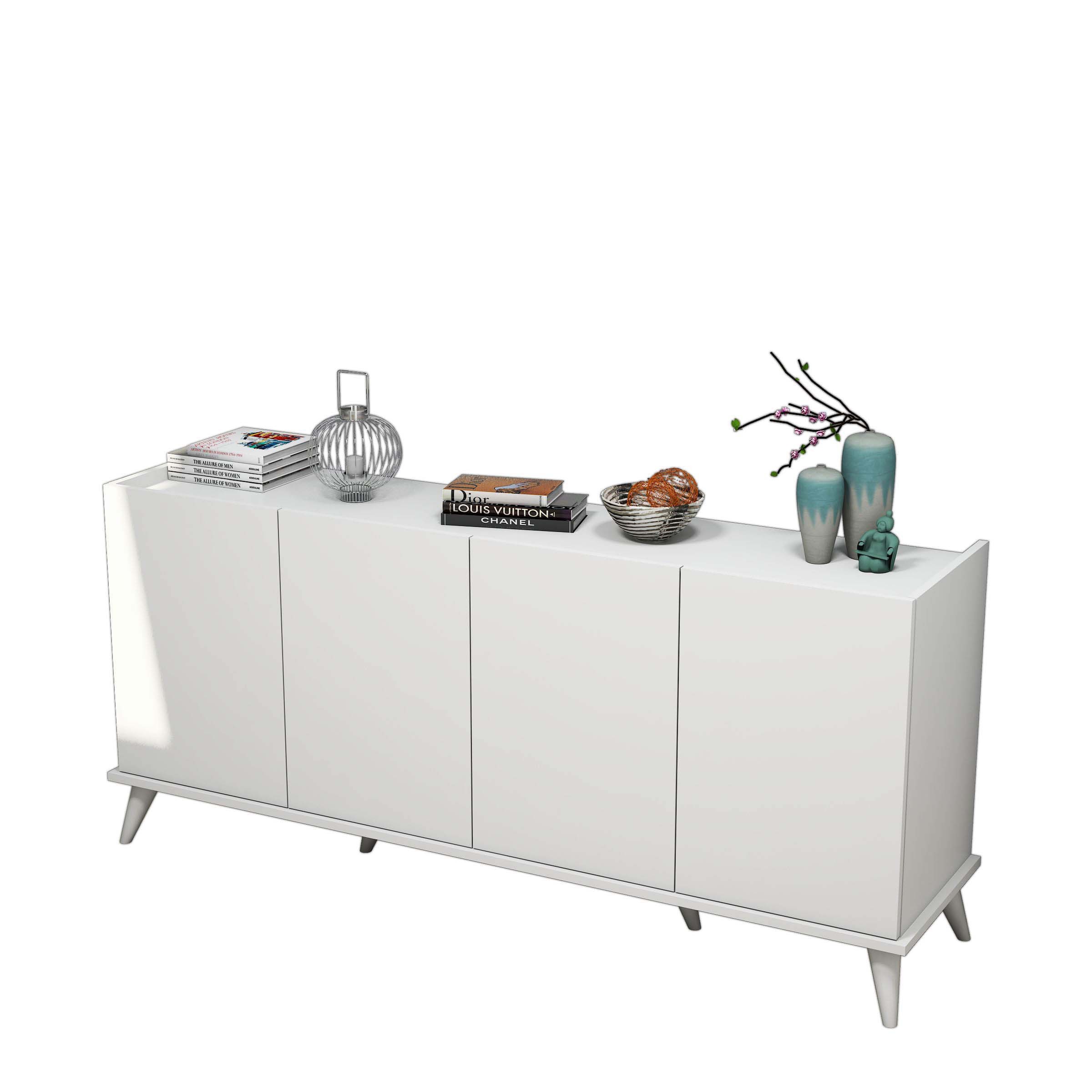 1602 Elegante 180 Cm Modern Konsol Beyaz