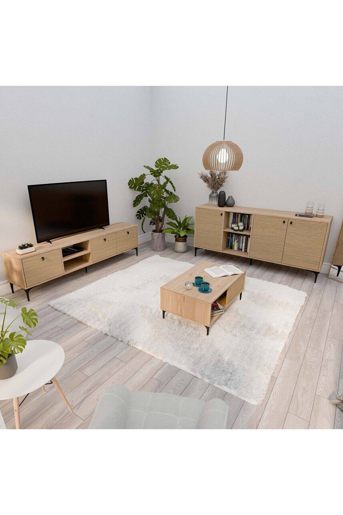 SET 1364-2092-1684 Vision Tv Ünitesi - Orta Sehpa - Konsol SETi Sepet - Yunus