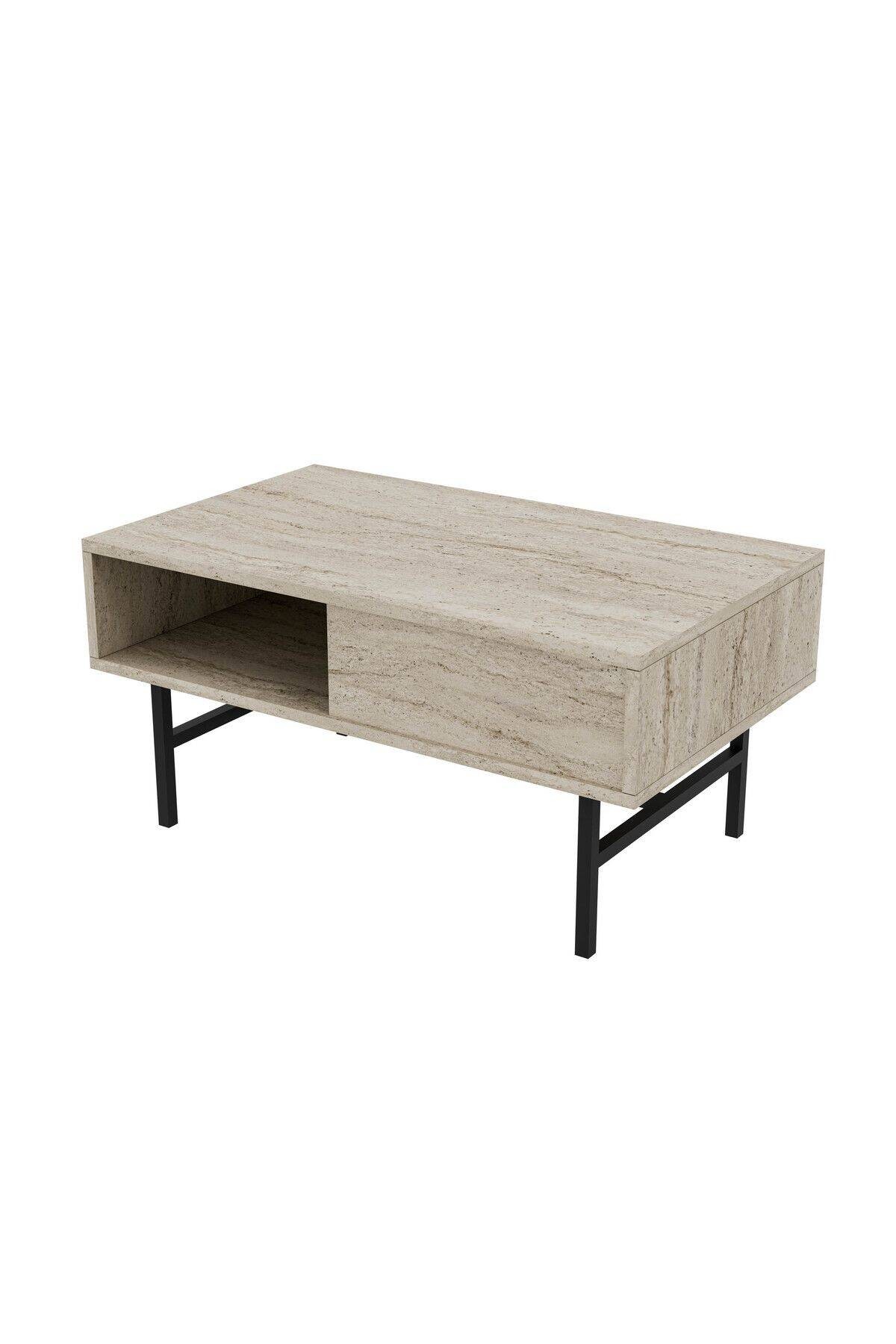 4230 DIAMOND METAL AYAKLI ORTA SEHPA 90 CM TRAVERTEN