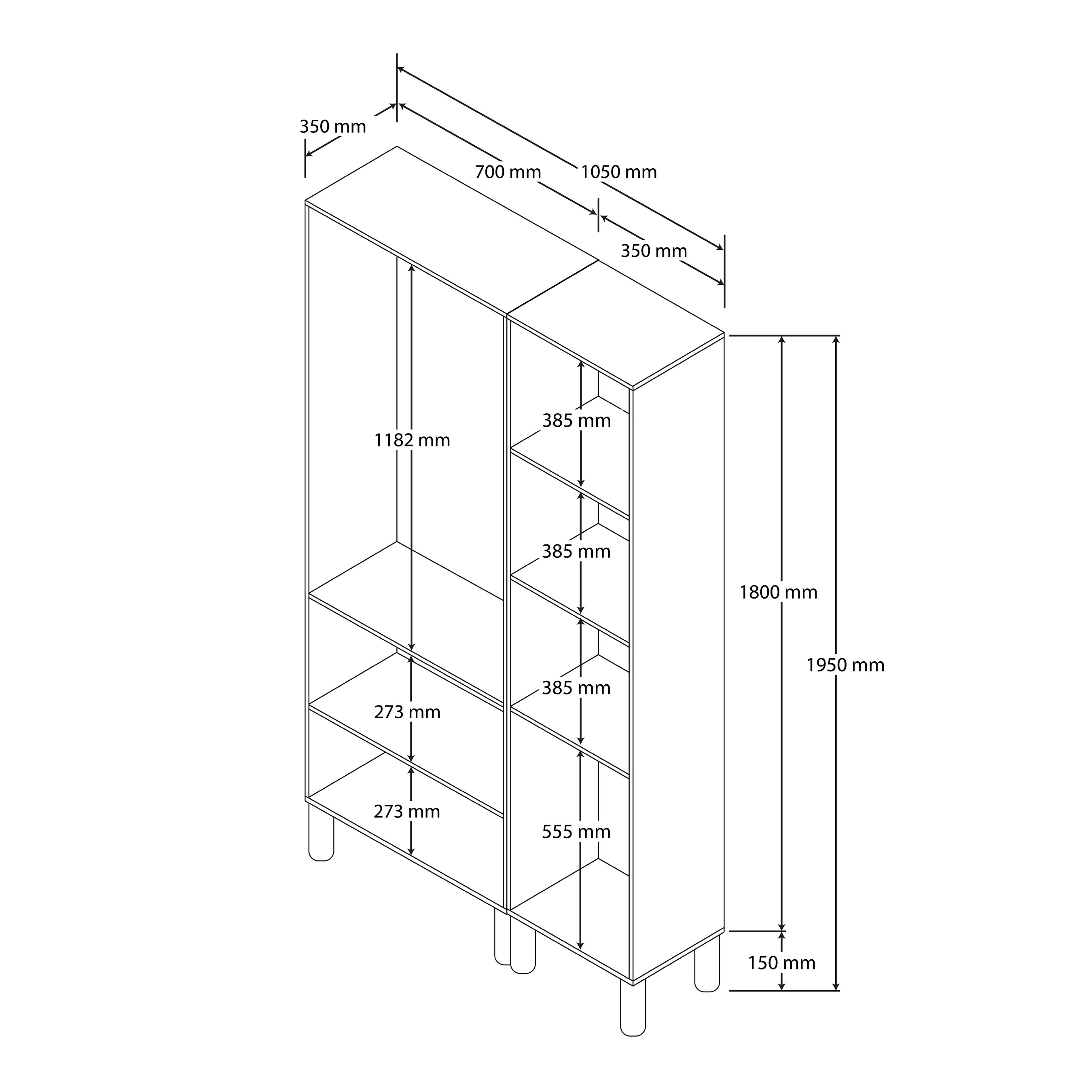Set 5094-5093 Roma 6 Kapaklı (Membran) 5 Askılı Raflı Bohem Portmanto Atlantik Çam - Beyaz