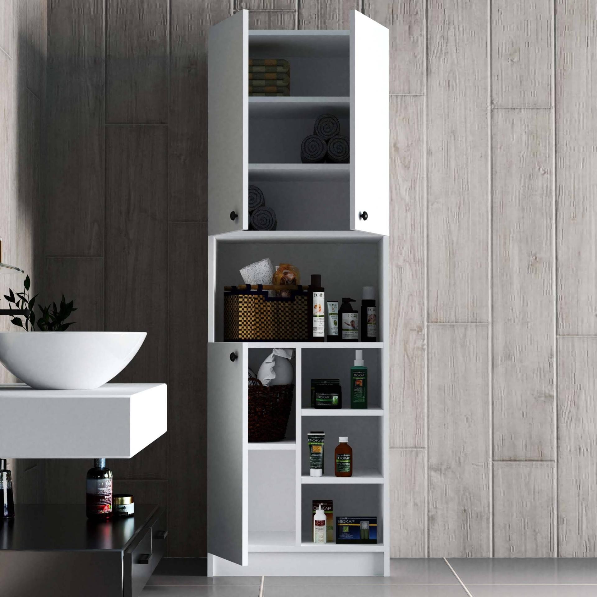 3000 ORDER 60x180 BANYO DOLABI ÇOK AMAÇLI DOLAP BEYAZ
