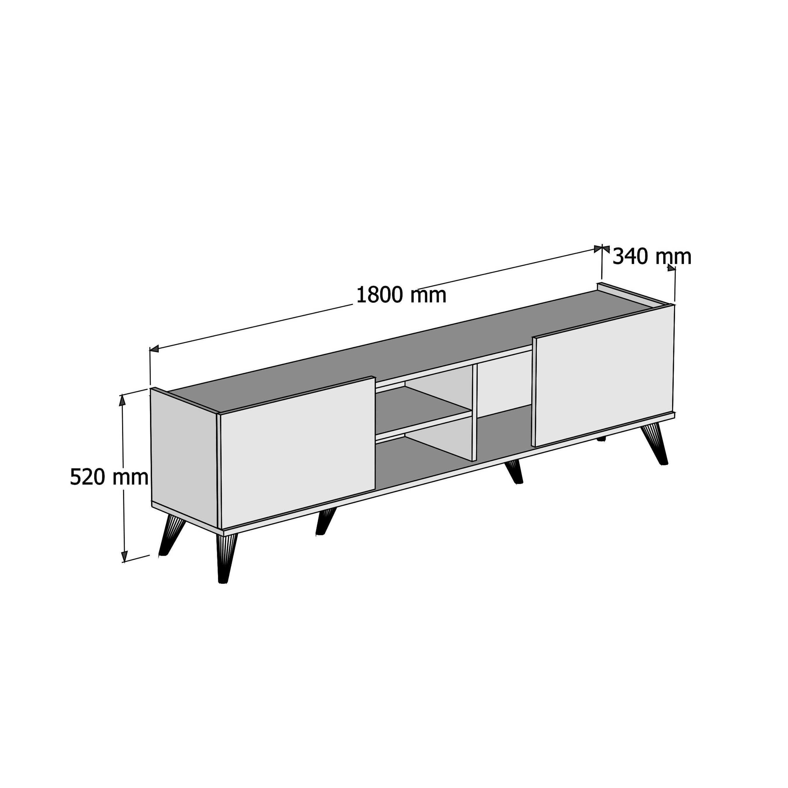 1320 Elegante 180 Cm Tv Ünitesi Beyaz