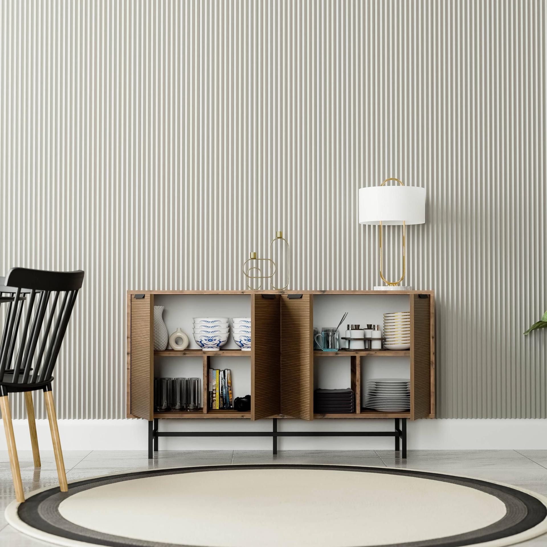 4614 BLANCO 145 CM (METAL AYAKLI) MODERN KONSOL HAT KAPLAN