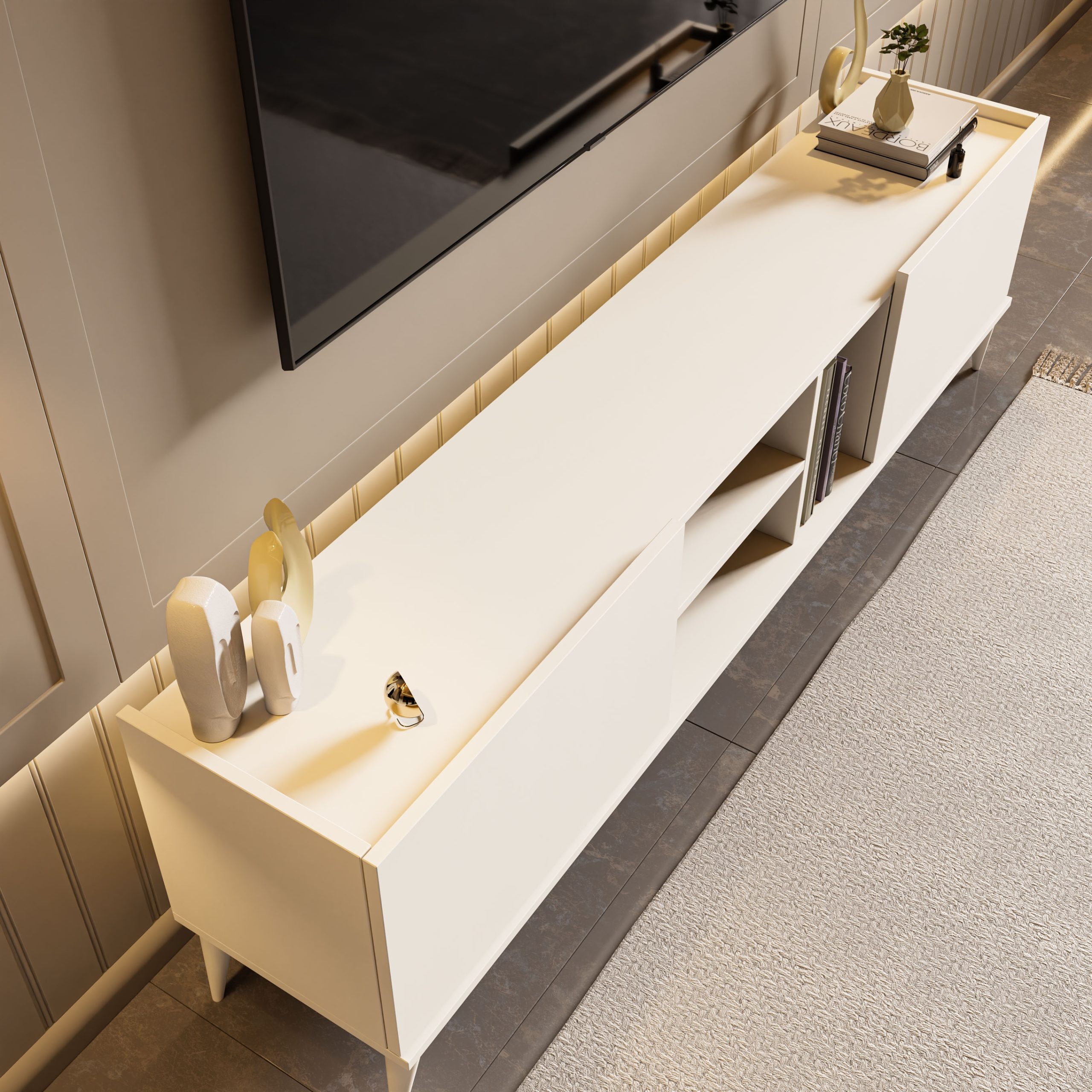 1320 Elegante 180 Cm Tv Ünitesi Beyaz