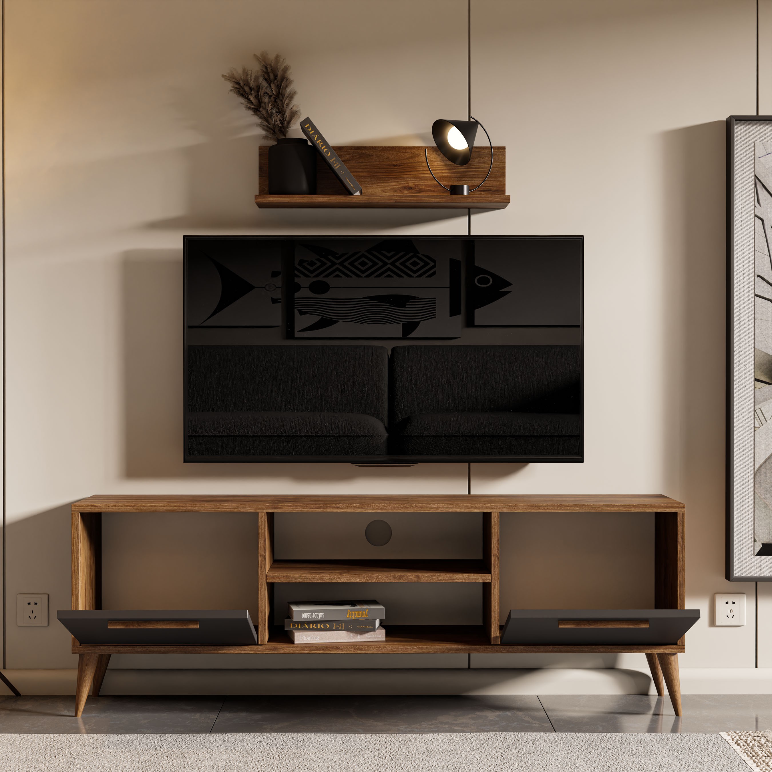 1118 Senfoni 138 Cm Tv Ünitesi Amalfi-Antrasit