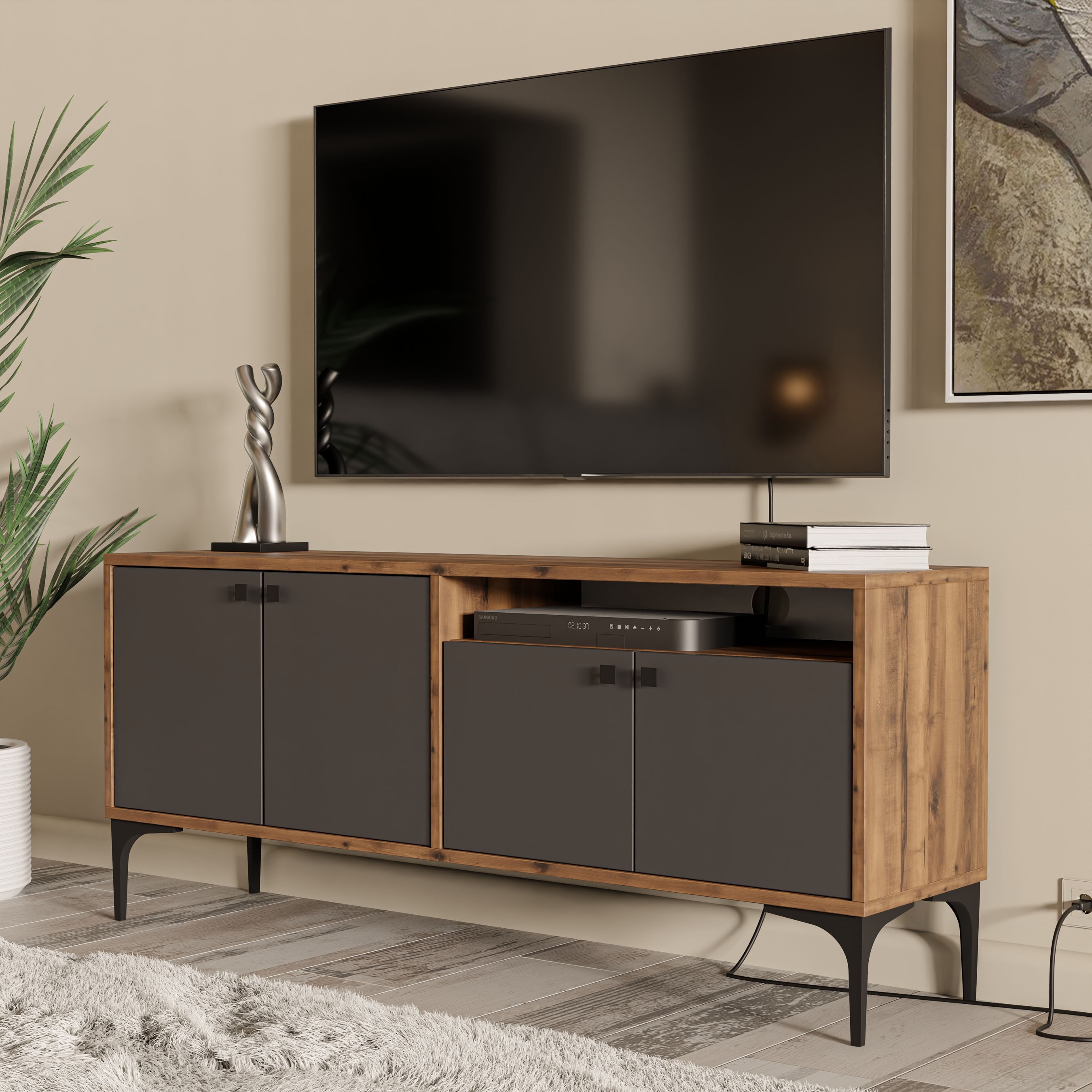 1544 Artemis 139 cm Tv Ünitesi Hat-Antrasit