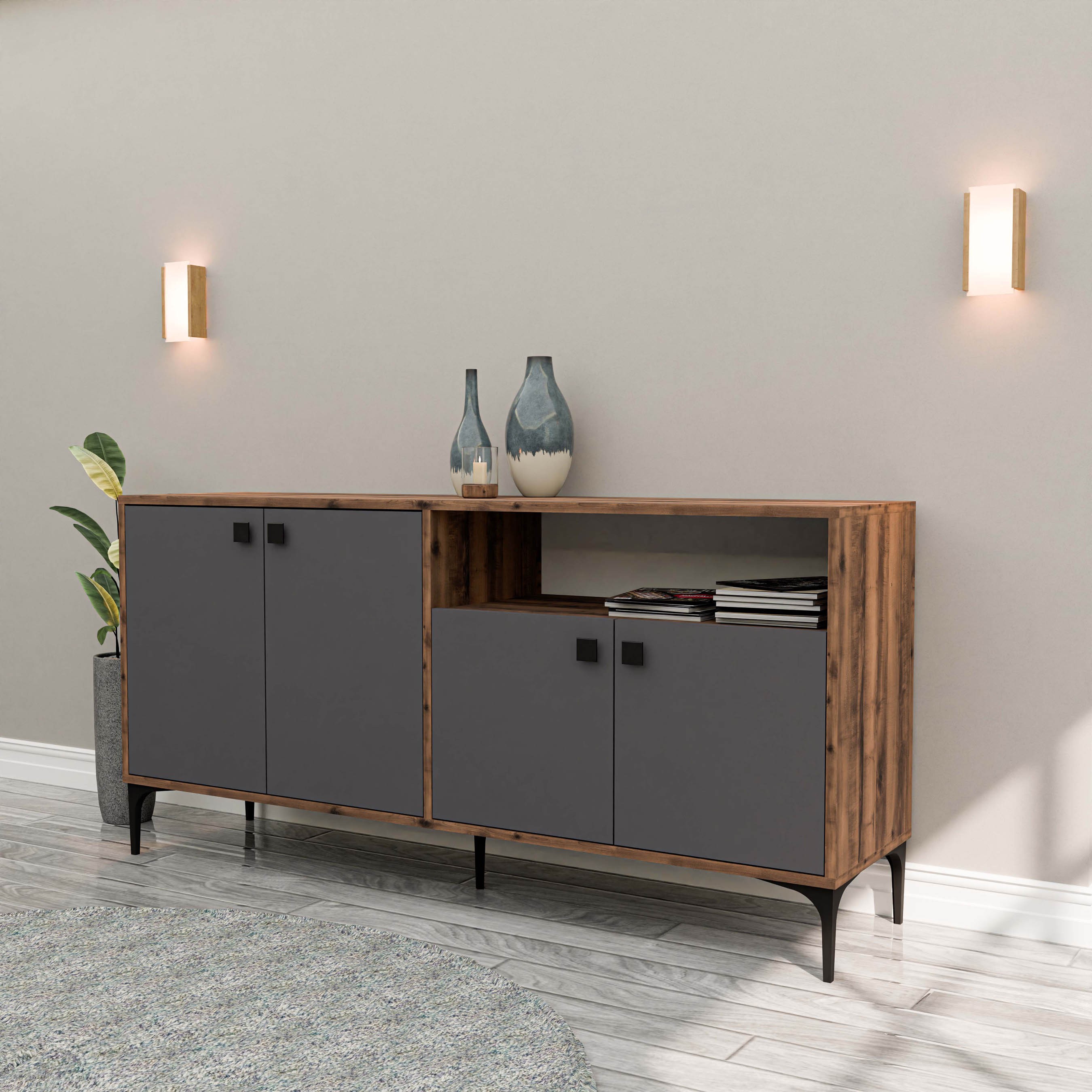1644 ARTEMIS 160 LIK MODERN KONSOL HAT-ANTRASİT