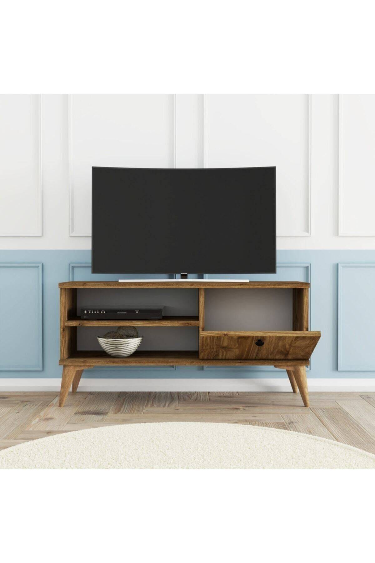 1550 Retro Tv Ünitesi 90 Cm Amalfi Rengi