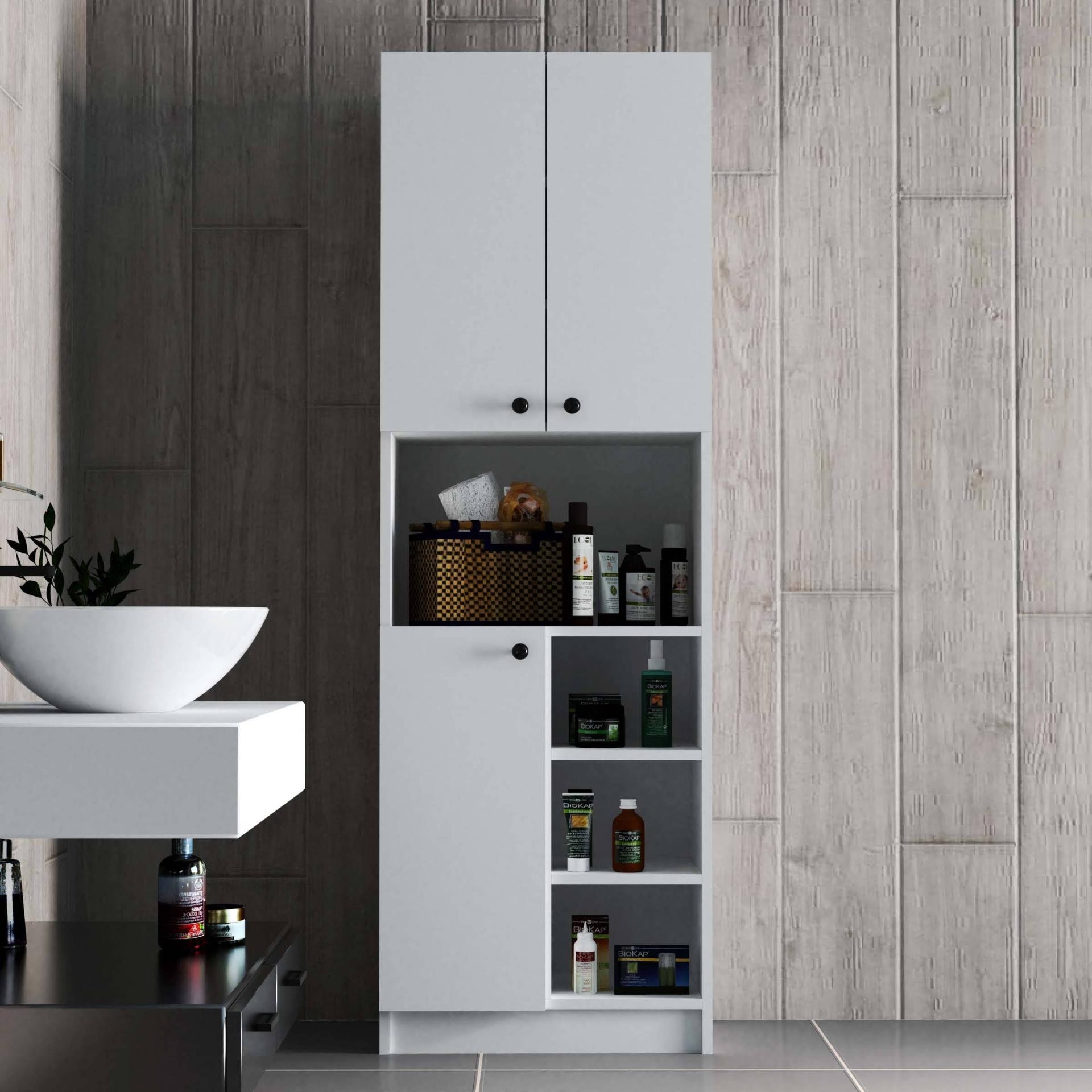 3000 ORDER 60x180 BANYO DOLABI ÇOK AMAÇLI DOLAP BEYAZ