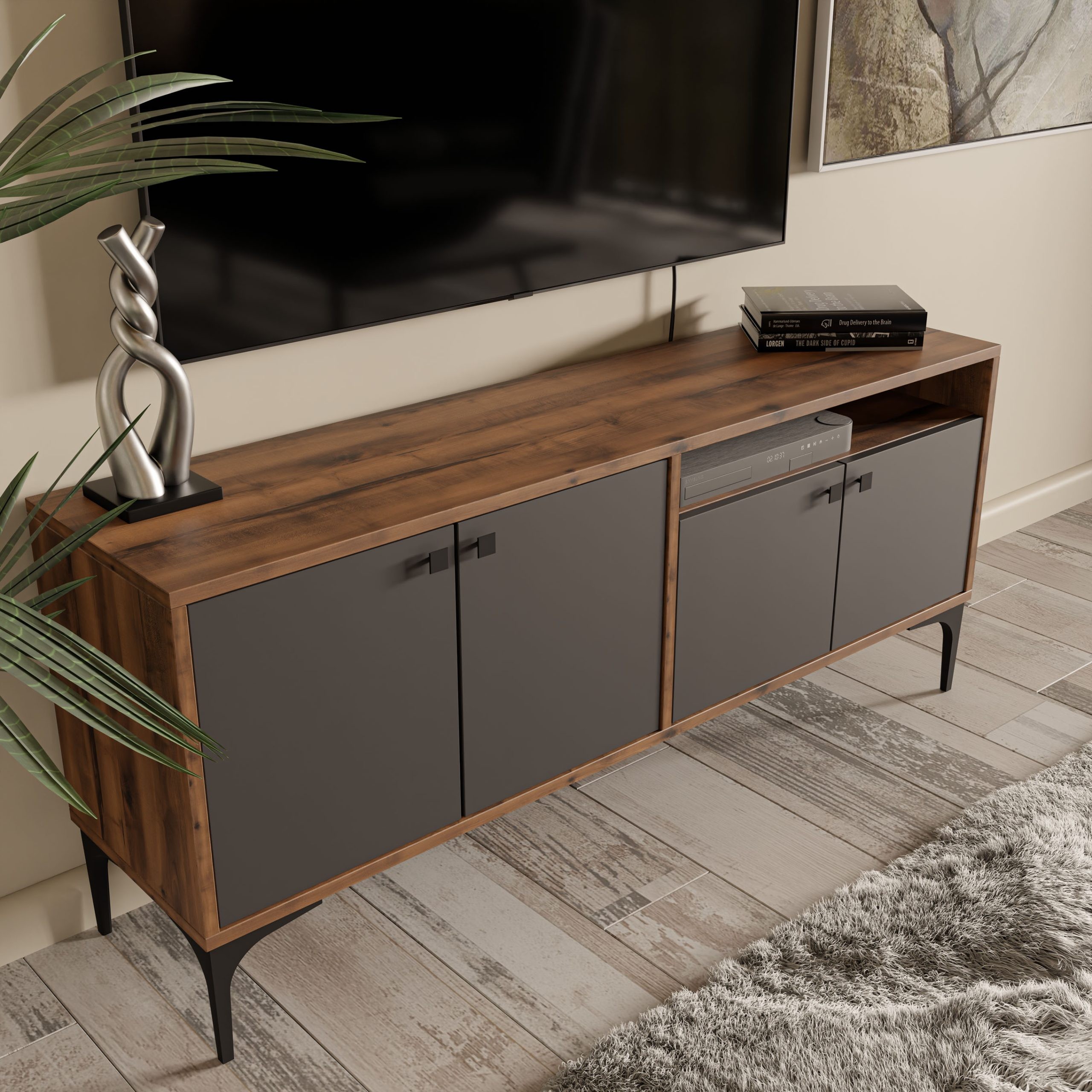 1544 Artemis 139 cm Tv Ünitesi Hat-Antrasit
