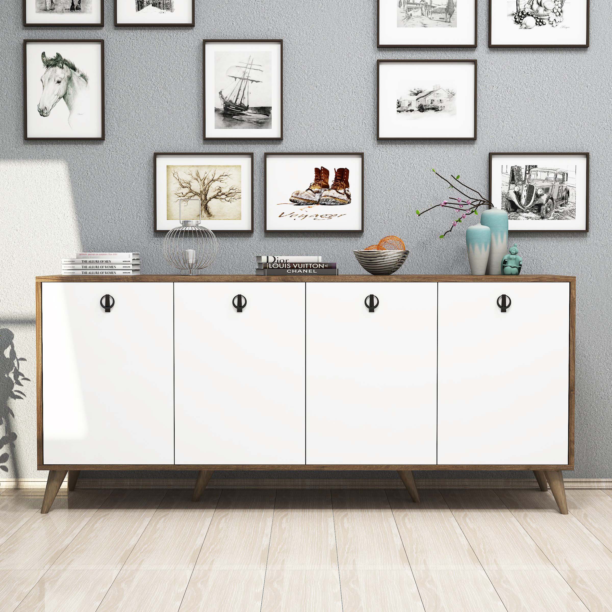 1612 Elite 180 Cm Modern Konsol Amalfi-Beyaz