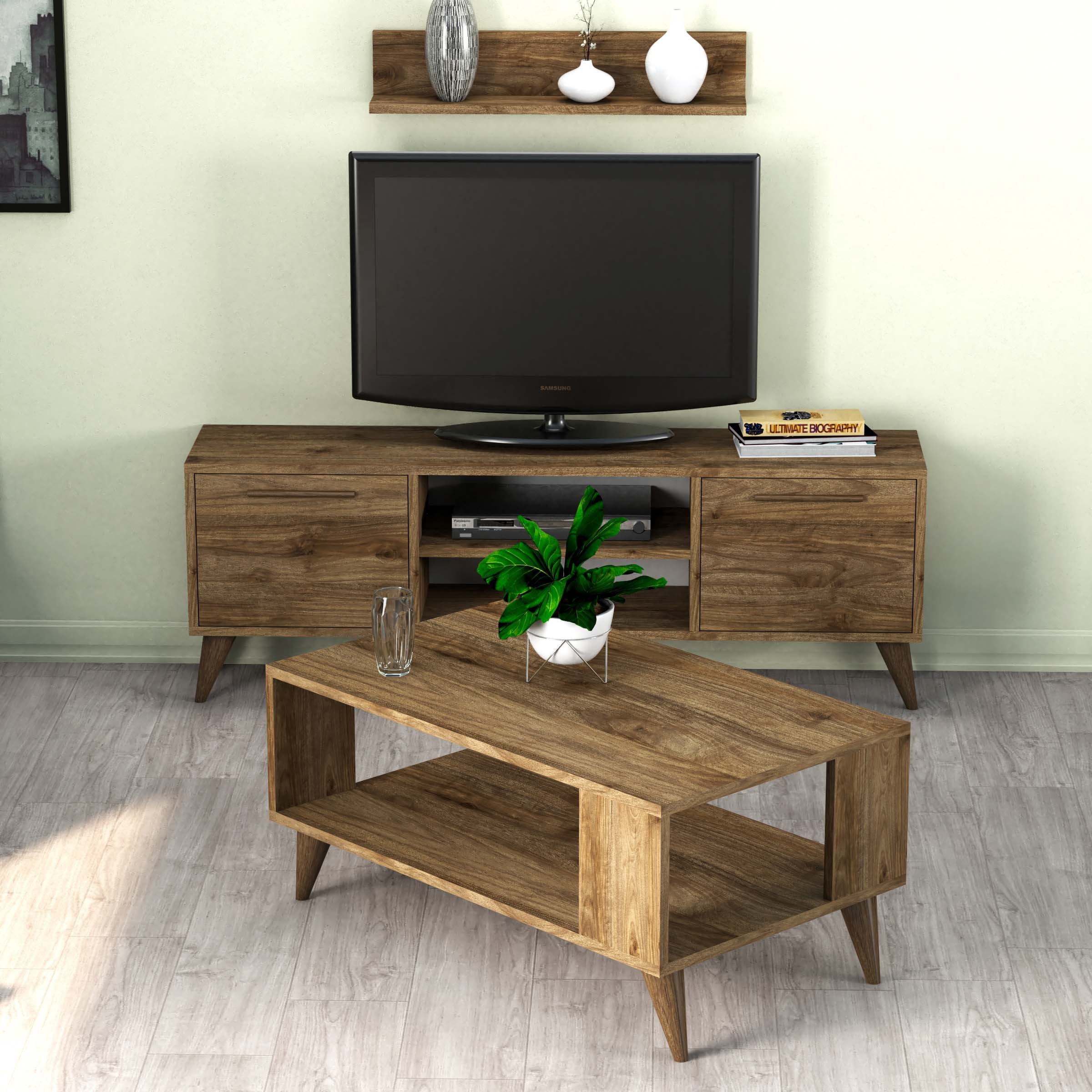 SET 1116 - 2022 Senfoni Tv Ünitesi Ve City Orta Sehpa Takımı Amalfi