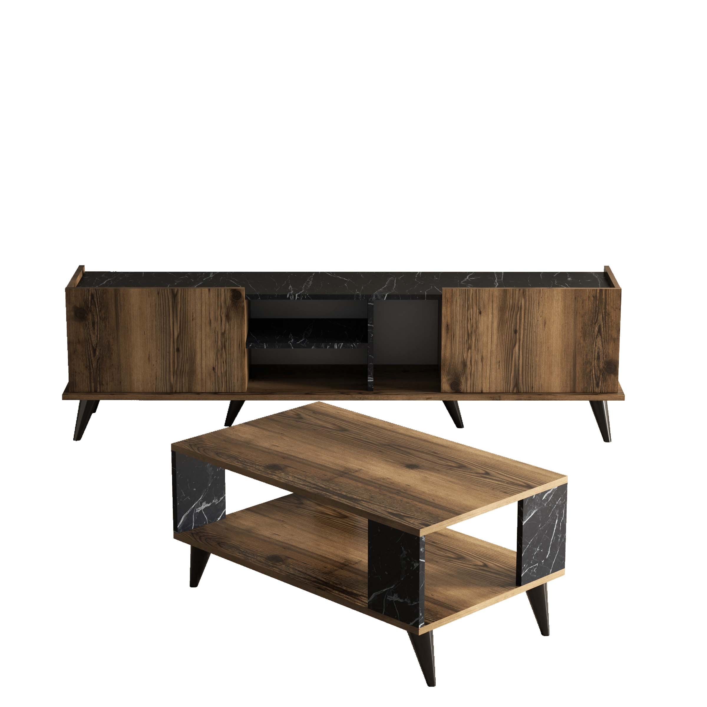 Set 1330 - 2024 Elegante Tv Üitesi City Orta Sehpa Takımı