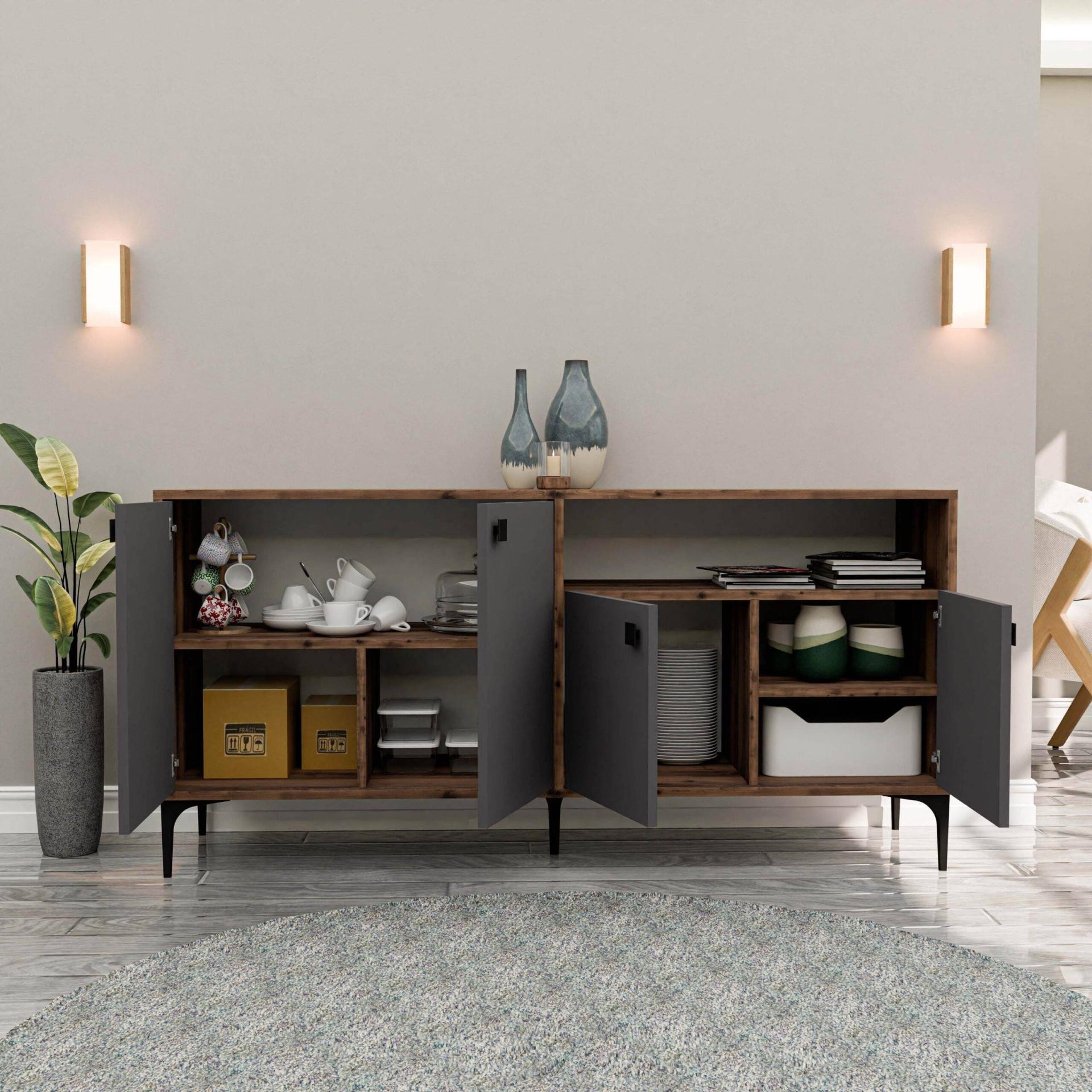 1644 ARTEMIS 160 LIK MODERN KONSOL HAT-ANTRASİT
