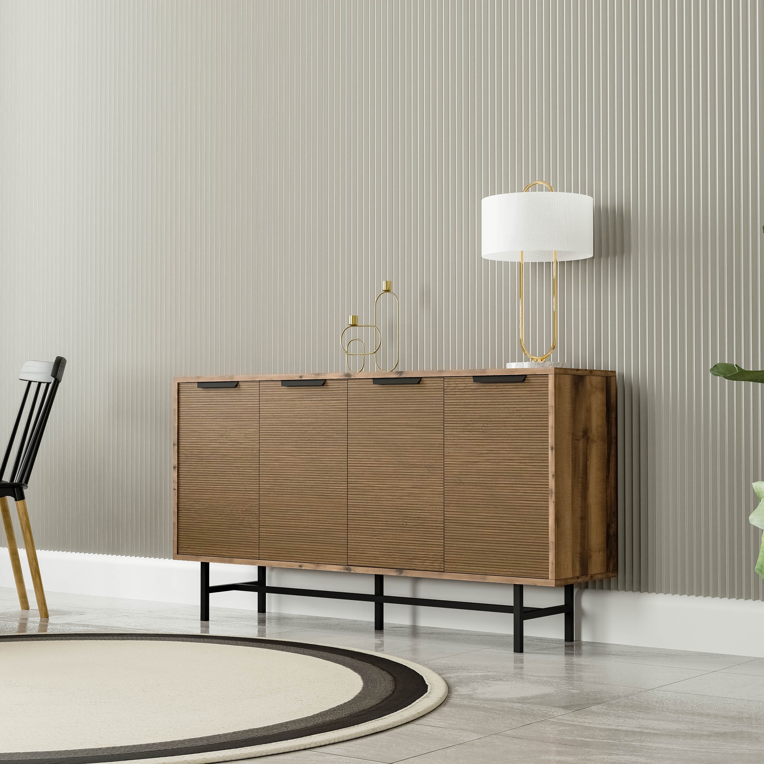 4614 BLANCO 145 CM (METAL AYAKLI) MODERN KONSOL HAT KAPLAN