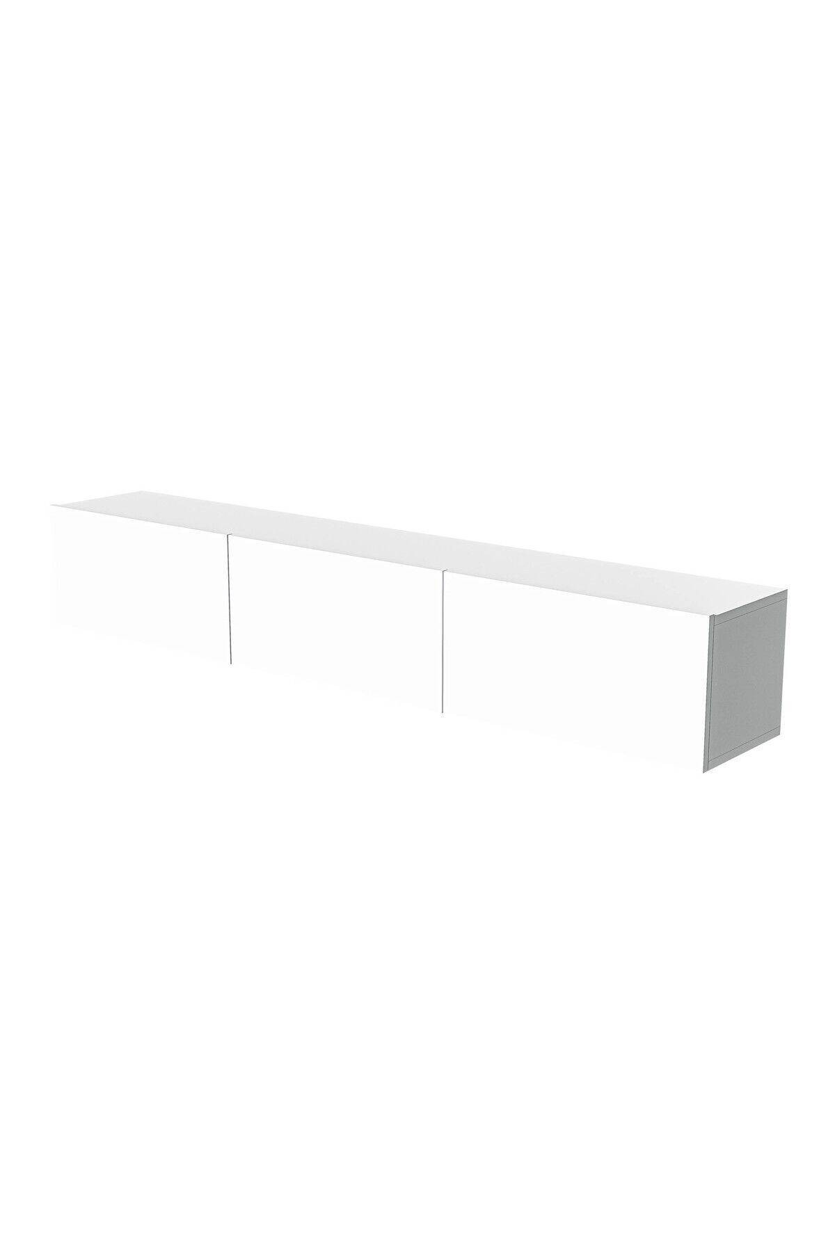 1220 DORE 3 KAPAKLI KULPSUZ 150 CM TV ÜNİTESİ BEYAZ
