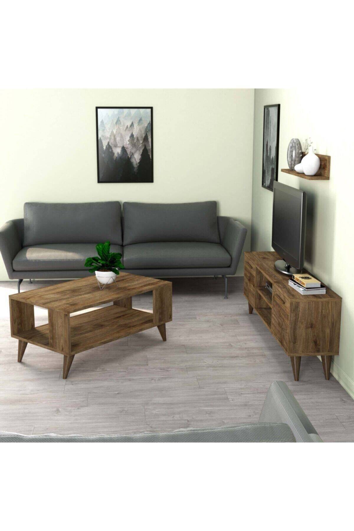 SET 1116 - 2022 Senfoni Tv Ünitesi Ve City Orta Sehpa Takımı Amalfi