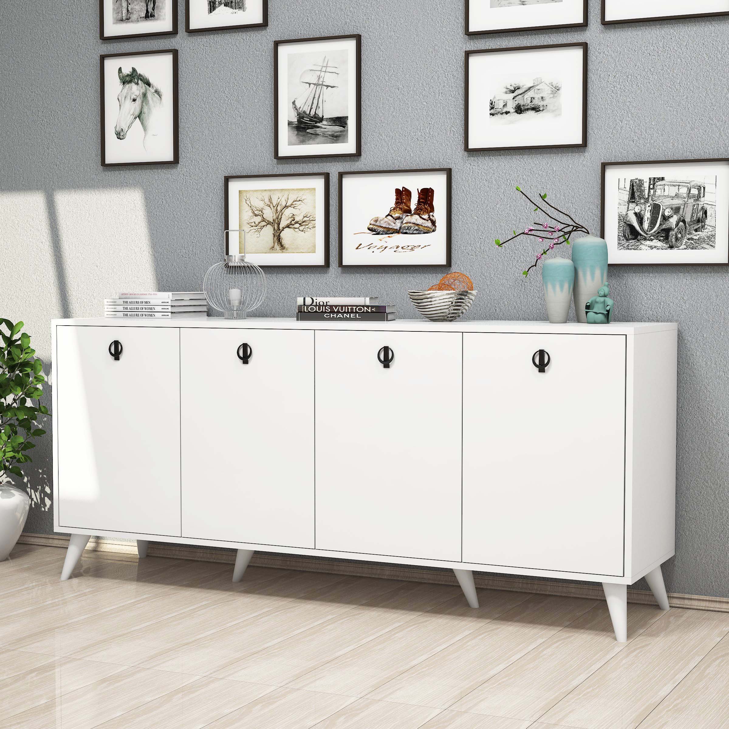 1614 Elite 180 Cm Modern Konsol Beyaz