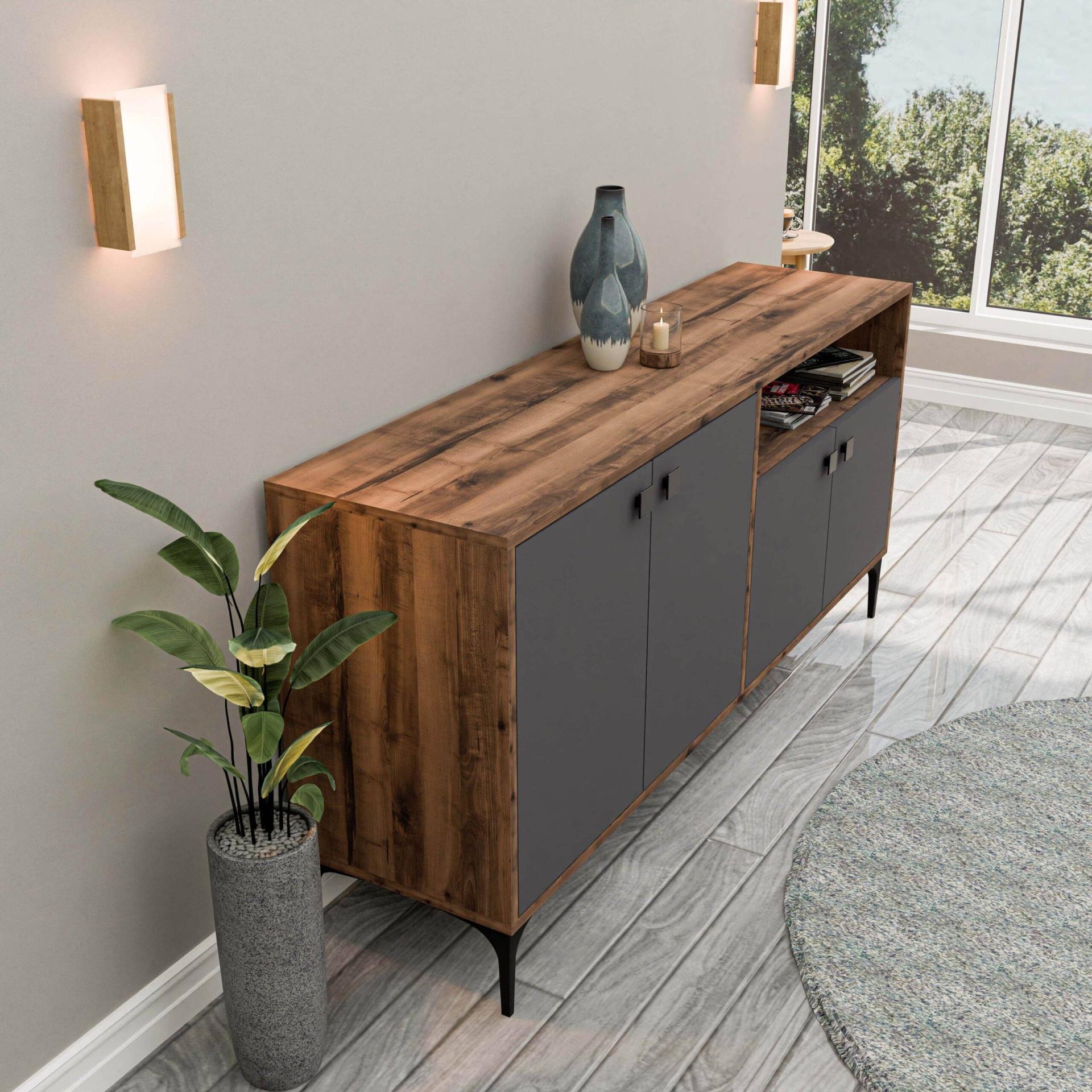 1644 ARTEMIS 160 LIK MODERN KONSOL HAT-ANTRASİT