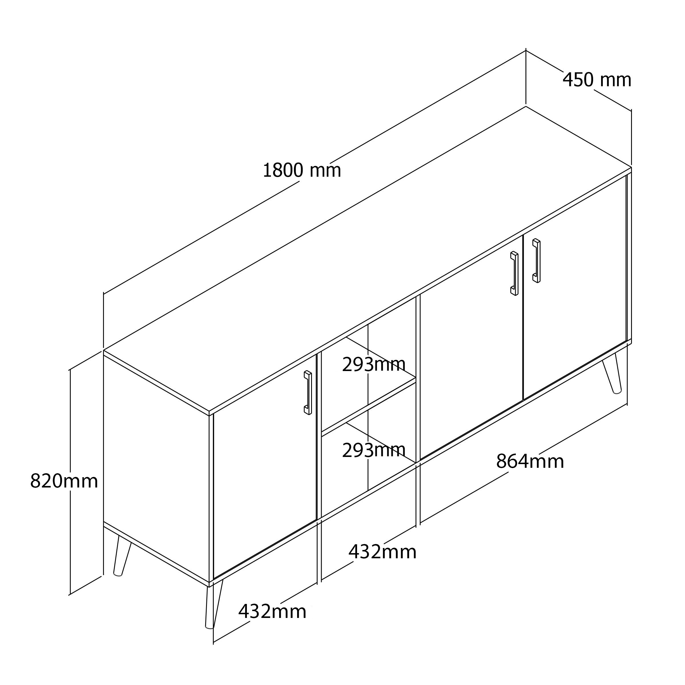 1620 Exxen 180 Cm (AHŞAP AYAKLİ) Modern Konsol Hat Antrasit