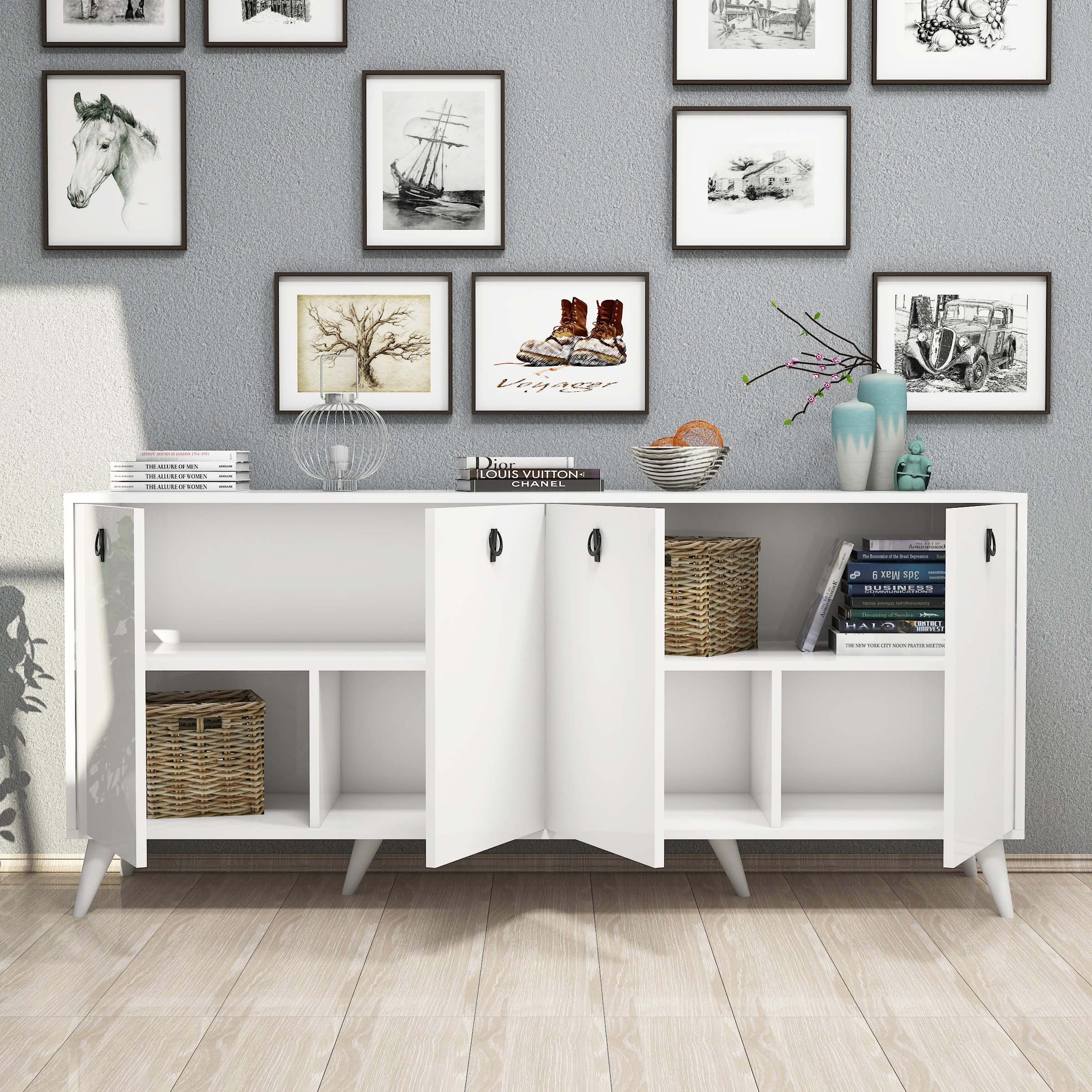 1614 Elite 180 Cm Modern Konsol Beyaz