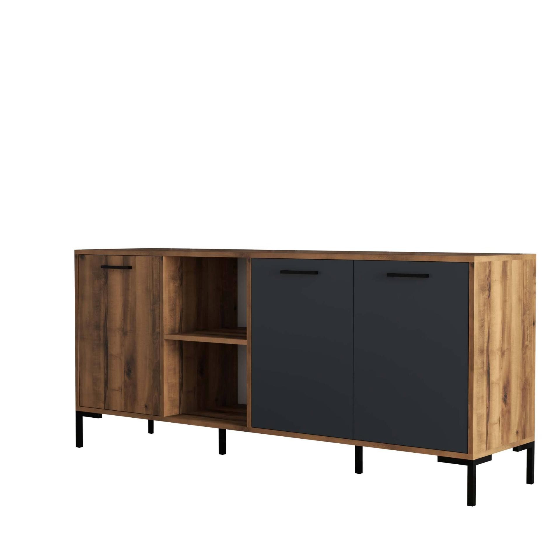 1630 Aurora 180 Cm (METAL AYAKLİ) Modern Konsol Hat Antrasit