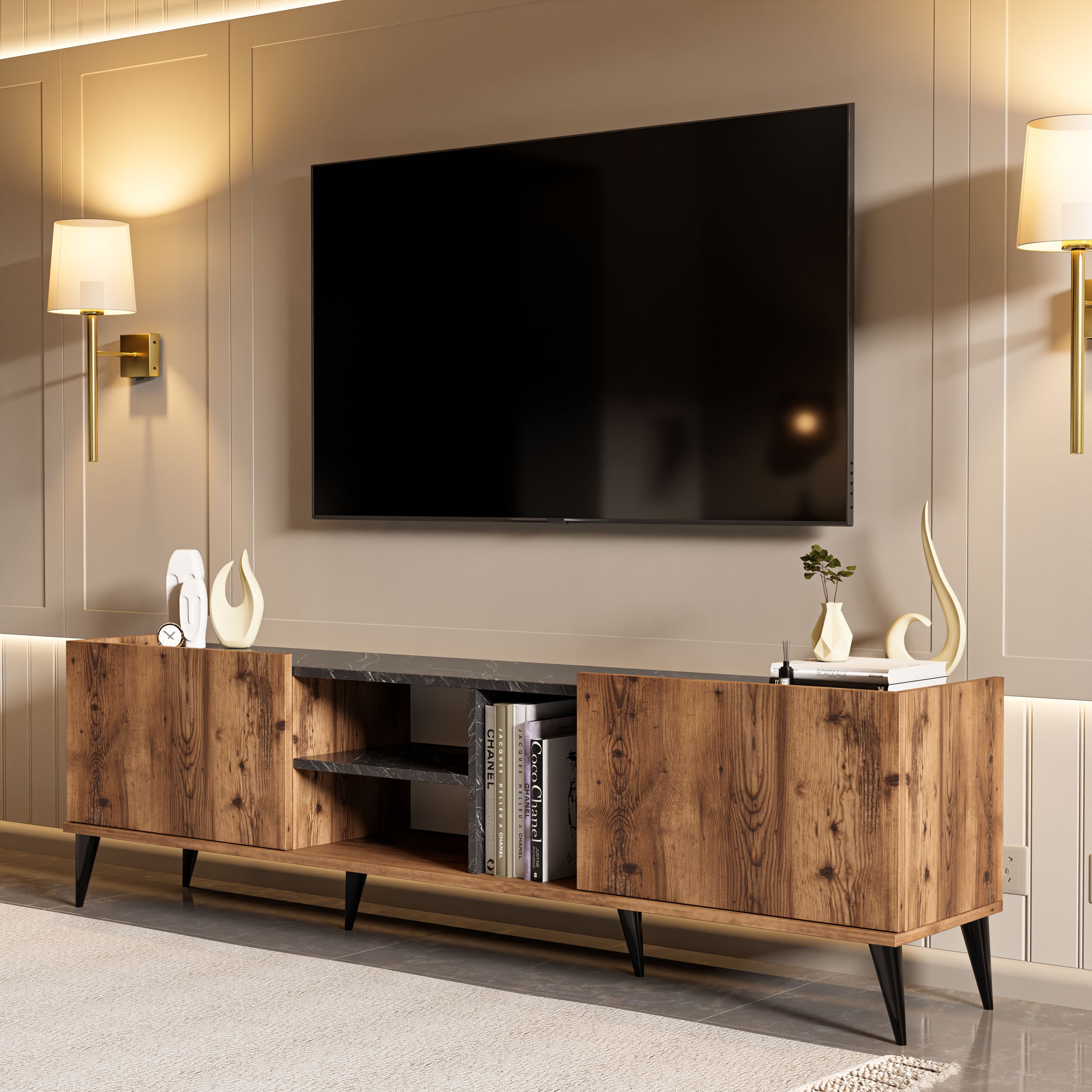 1330 ELEGANTE 180 CM TV ÜNİTESİ LİDYA BENDİR HGS.