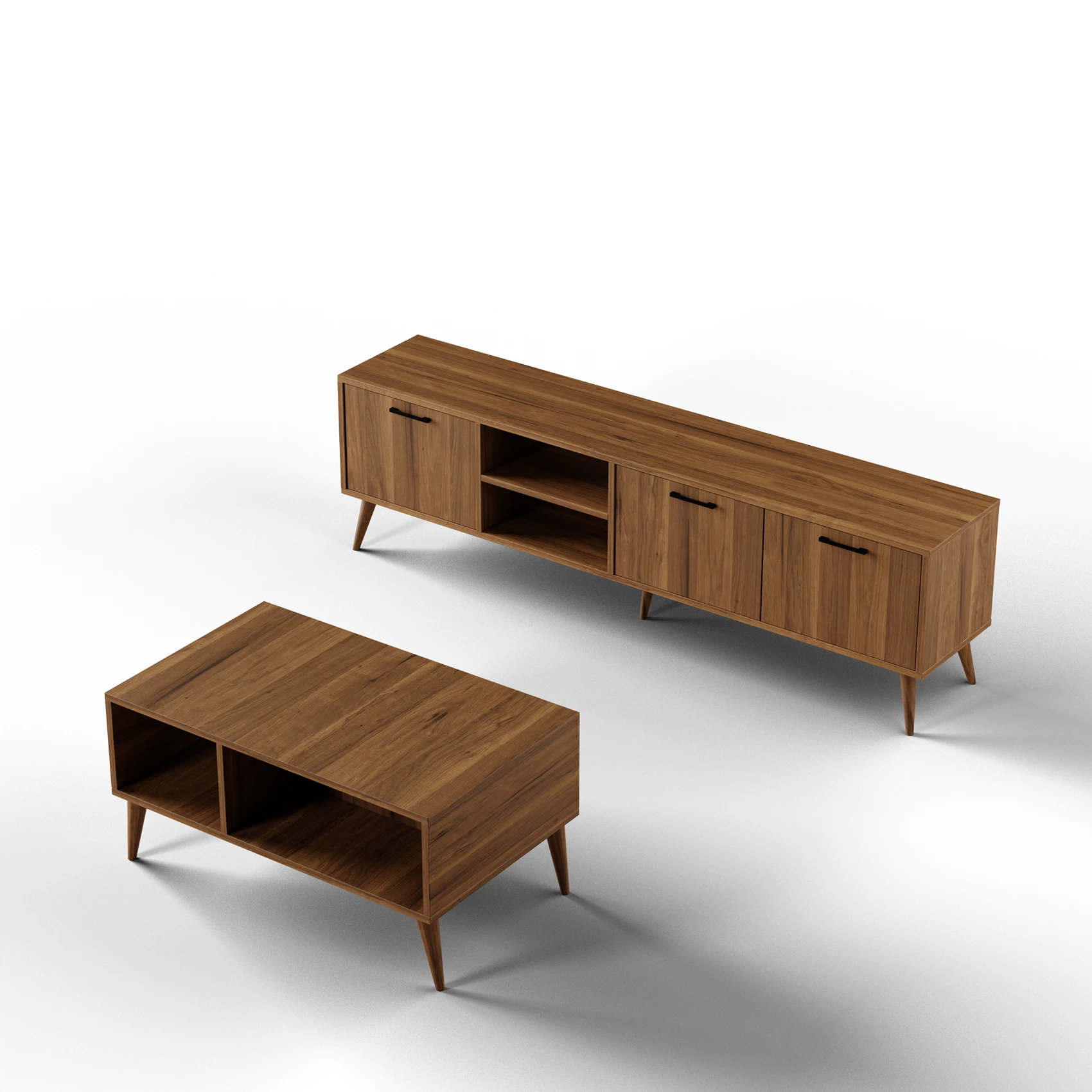 もゆページ Set 1583-2072 Exxen 180 Cm Tv Ünitesi Exxen Orta Sehpa (Ahşap