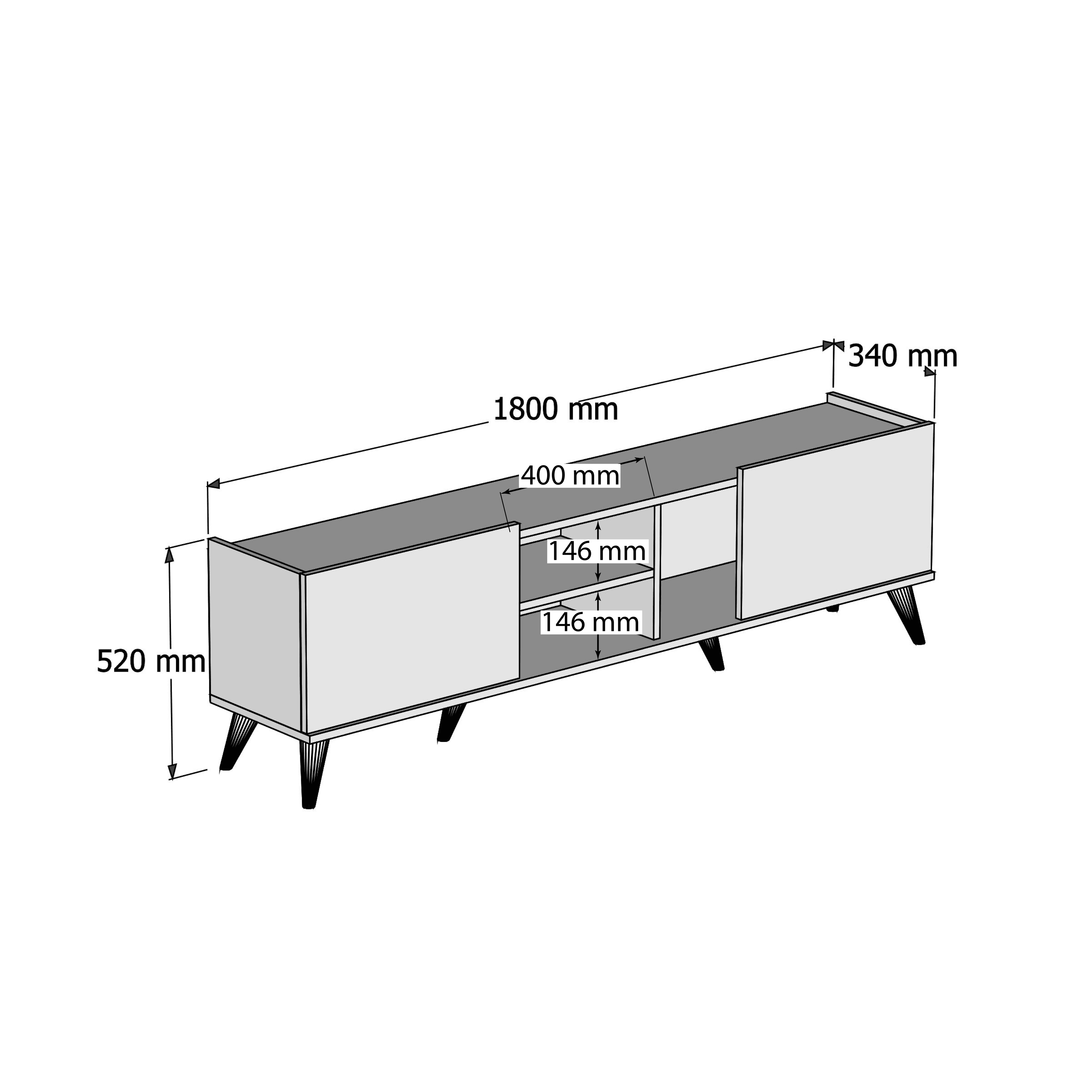 1330 Elegante 180 Cm Tv Ünitesi Lidya Bendir Hgs.