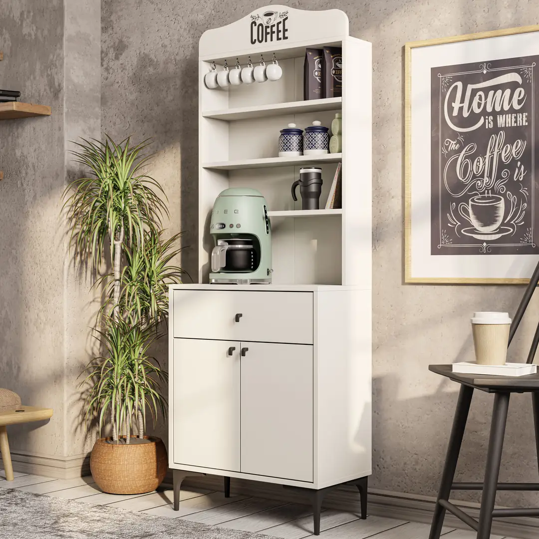 ここページ 5200 Sıesta 69 Cm Kahve Köşesi Çok Amaçlı Dolap 2 Kapaklı 1