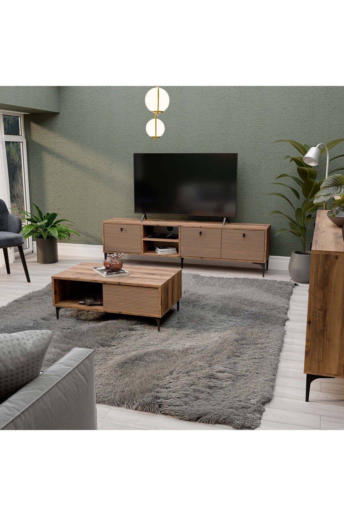 SET 1360-2090-1680 Vision Tv Ünitesi - Orta Sehpa - Konsol SETi HAT - KAPLAN