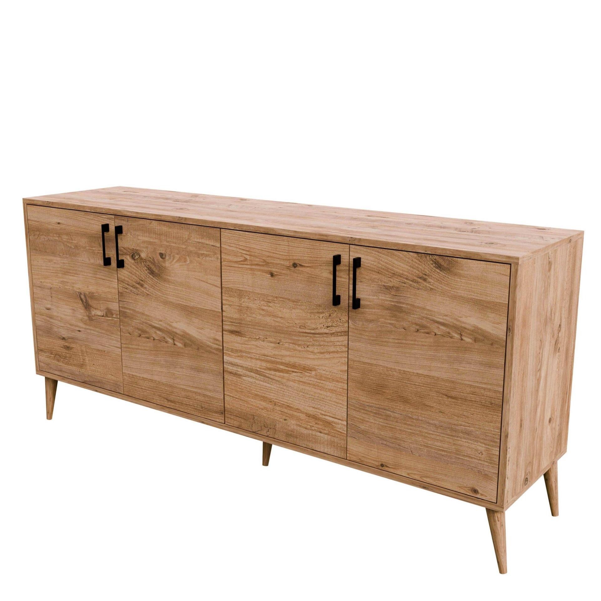 1670 Hera 180 Cm (AHŞAP AYAKLI) Modern Konsol Atlantik Çam