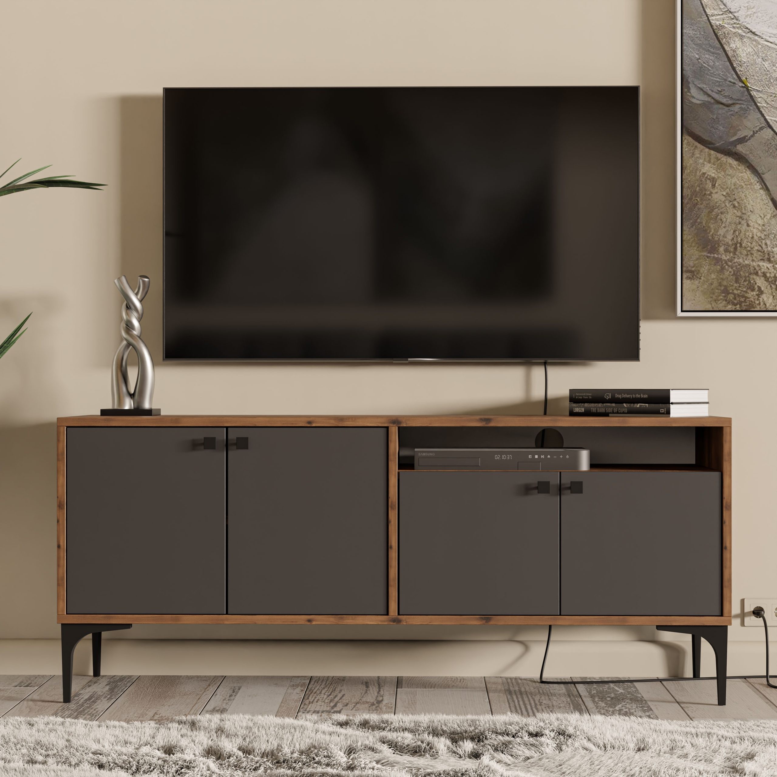 1544 Artemis 139 cm Tv Ünitesi Hat-Antrasit