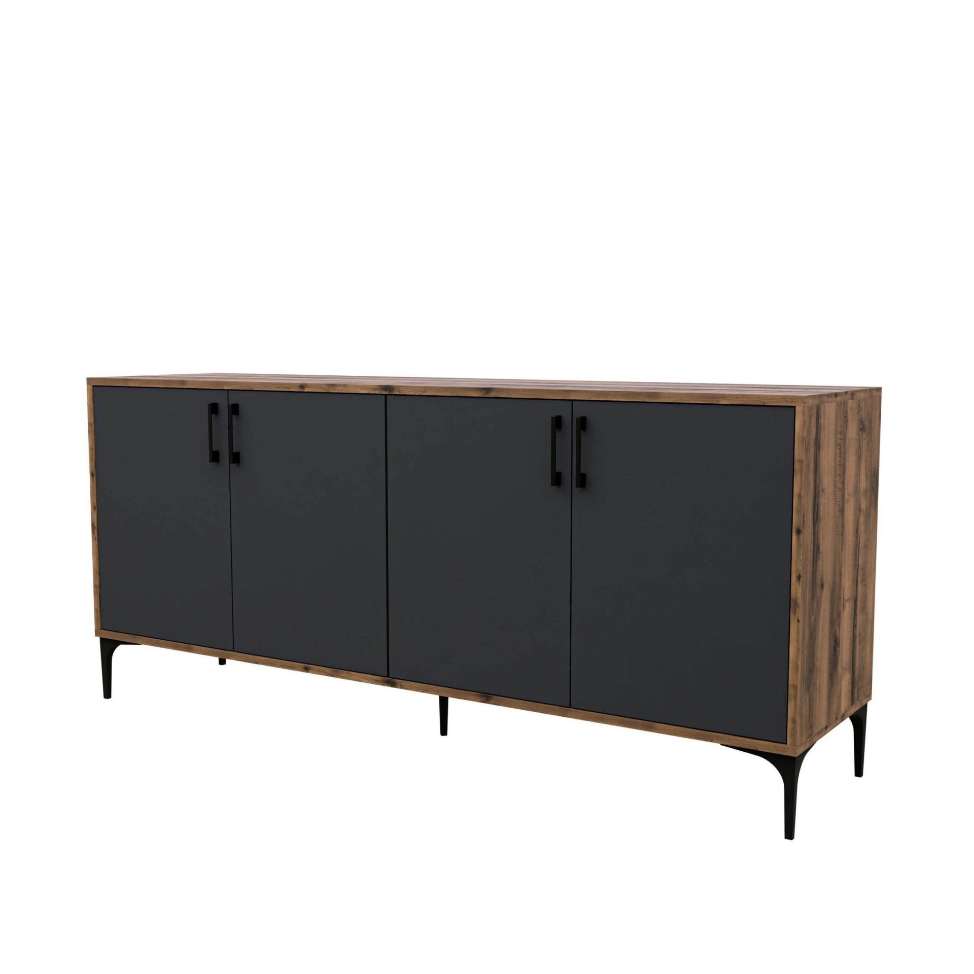 1662 Ares Modern Konsol 180 Cm Hat - Antrasit