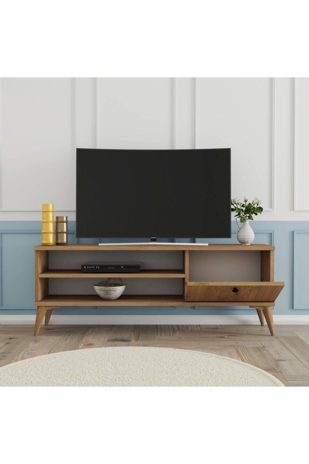 1562 Retro Tv Ünitesi 120 Cm Sepet Rengi