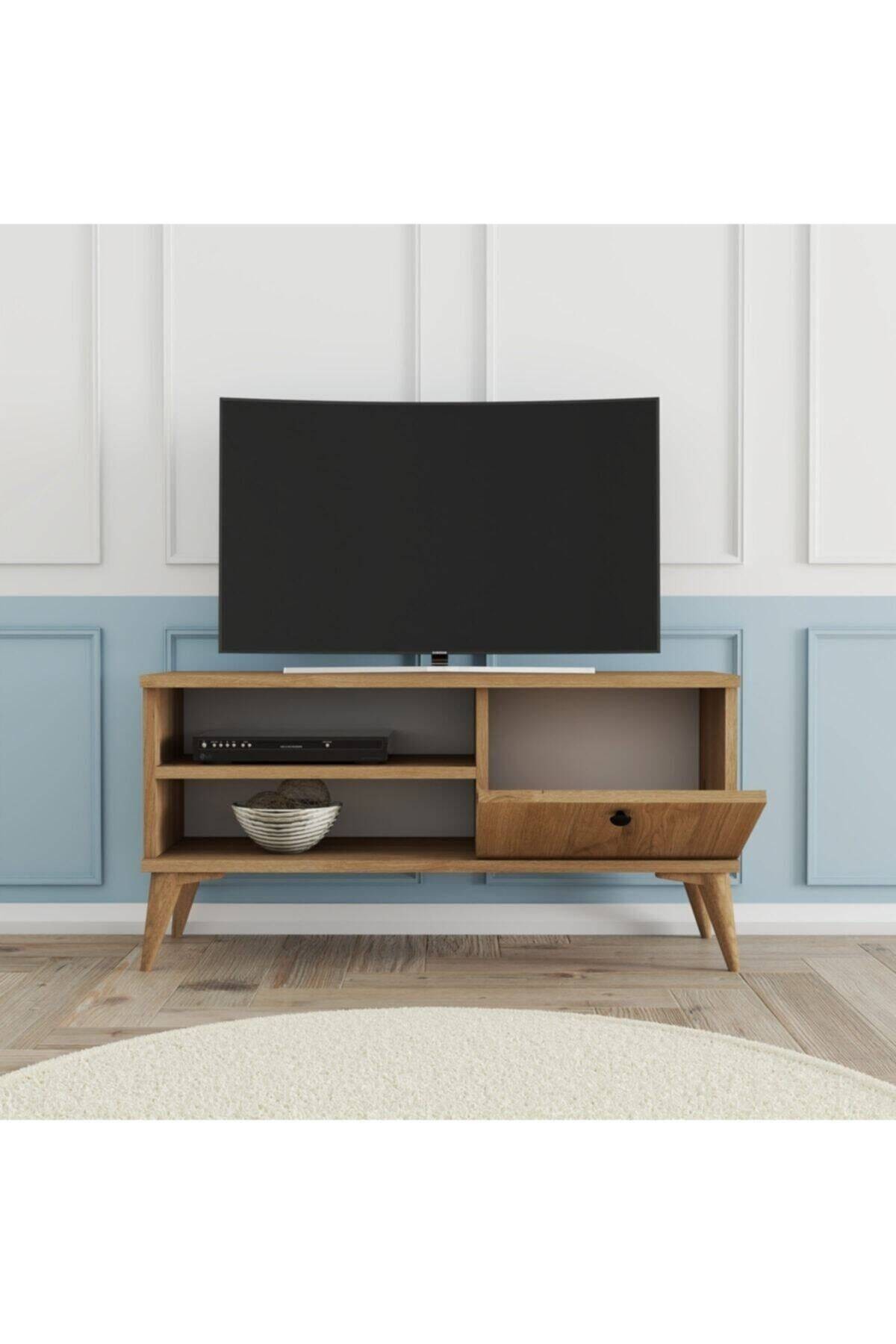 1552 Retro Tv Ünitesi 90 Cm Sepet Renk