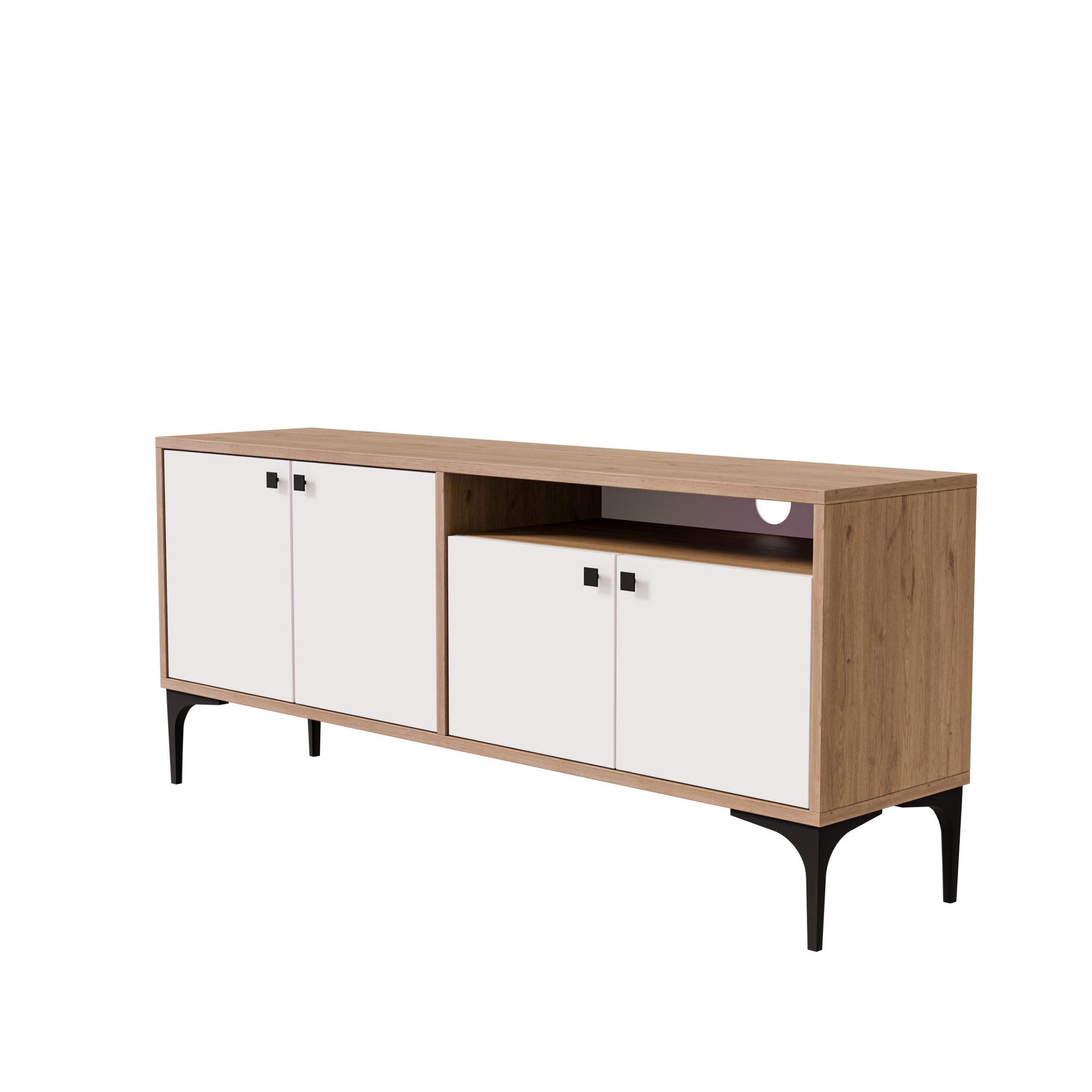 1548 Artemis 139 Cm Tv Ünitesi Sepet-Beyaz
