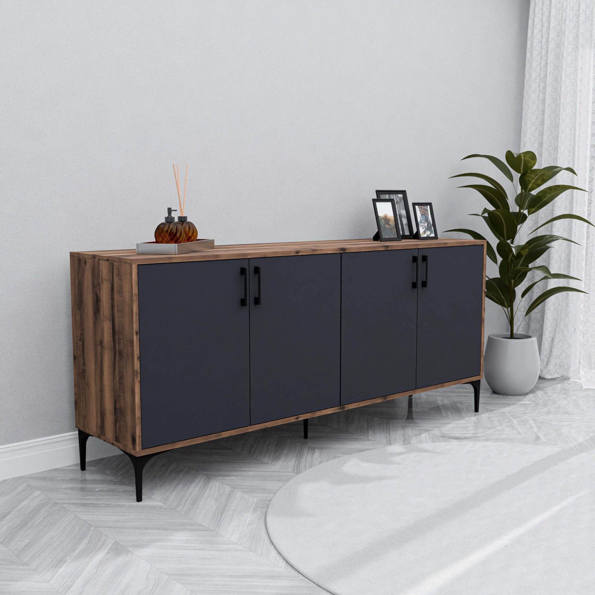 1662 Ares Modern Konsol 180 Cm Hat - Antrasit