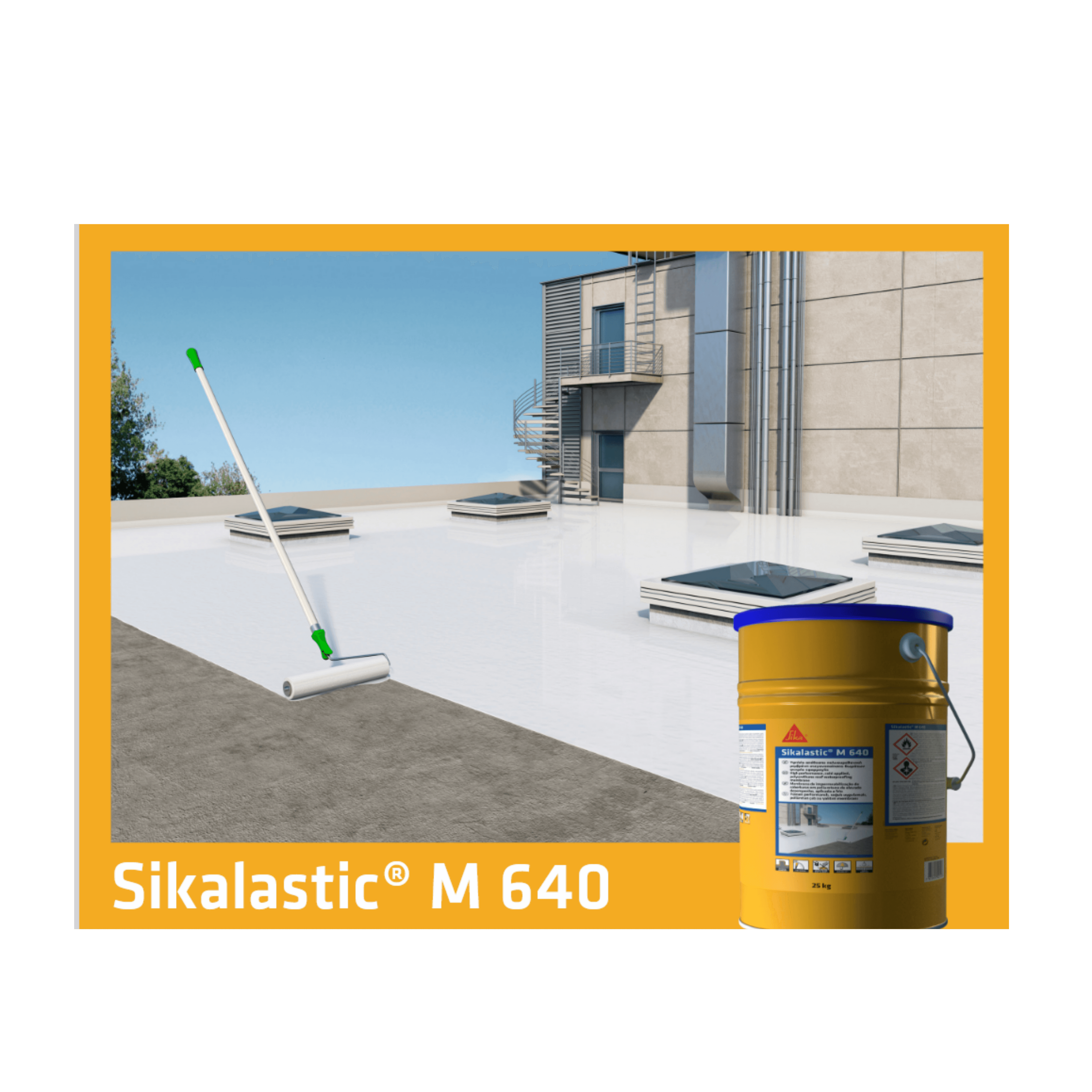 Sika Sikalastic M640 Tek bileşenli, likit uygulamalı, poliüretan esaslı, su yalıtım membranı Beyaz 25Kg