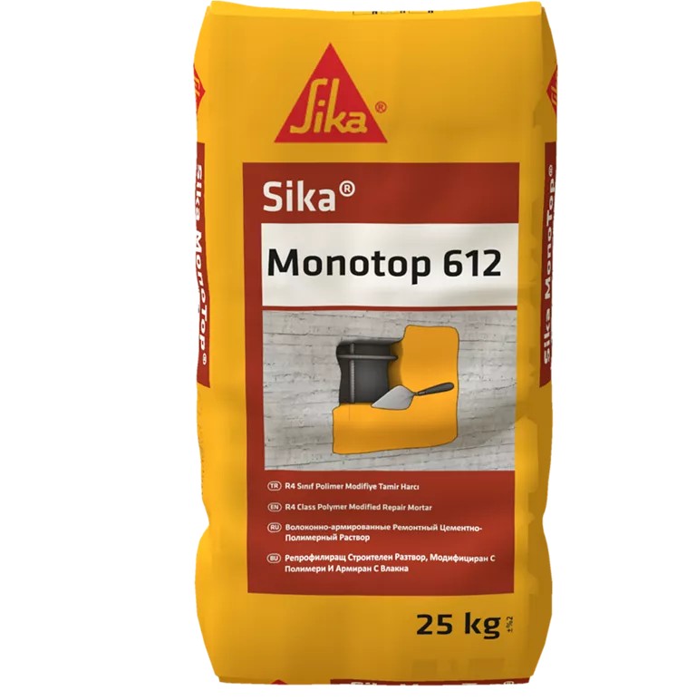 Sika Monotop-612 Gri 25 Kg (R4 SINIFI POLİMER MODİFİYE TAMİR HARCI)