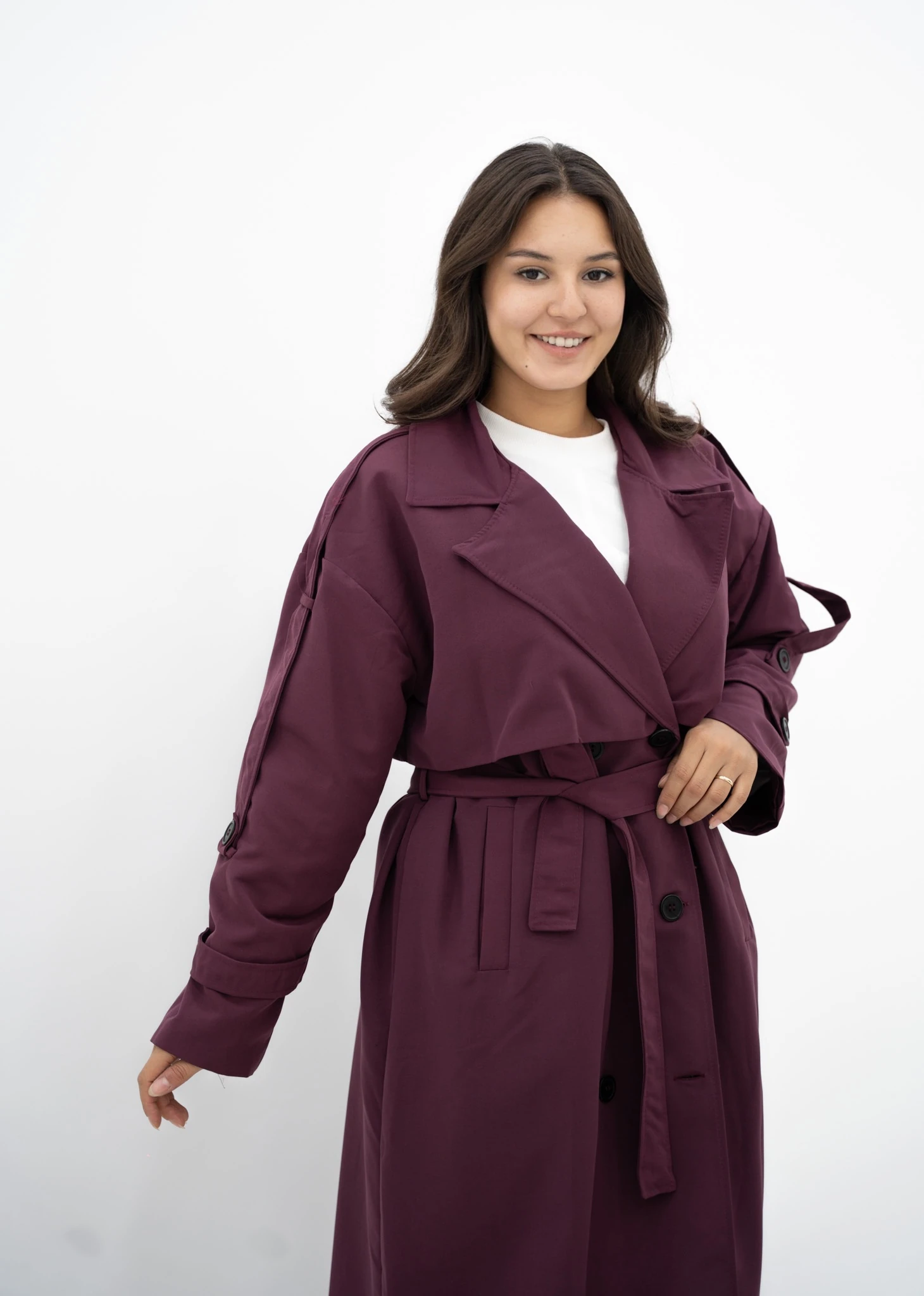 Pelerin Detaylı Trençkot