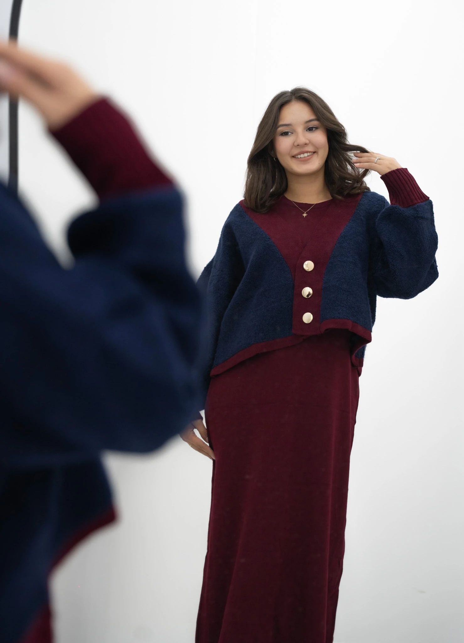 Stawberry Yelekli Triko Takım