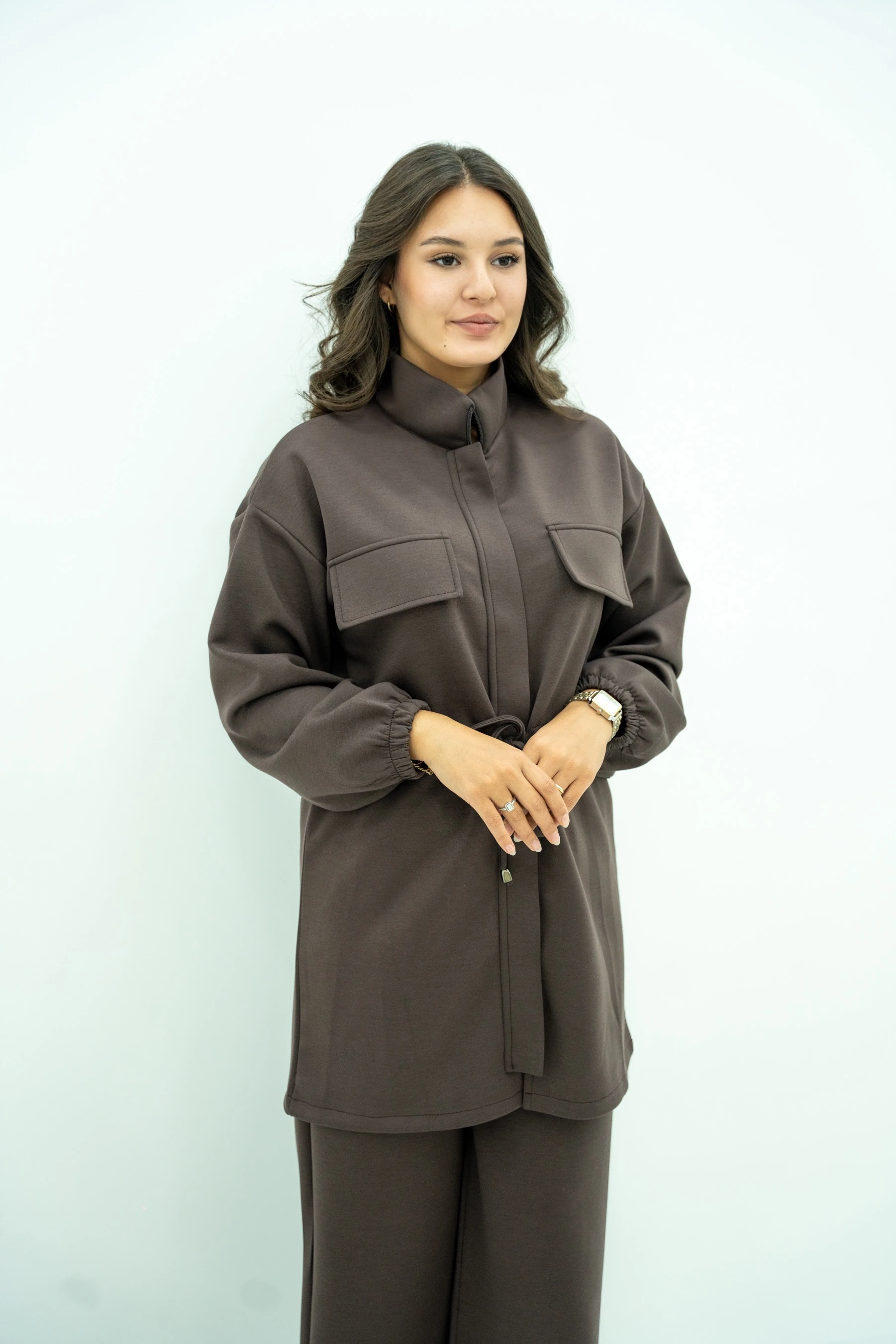 Beli Büzgülü Oysho Takım  - Kahve