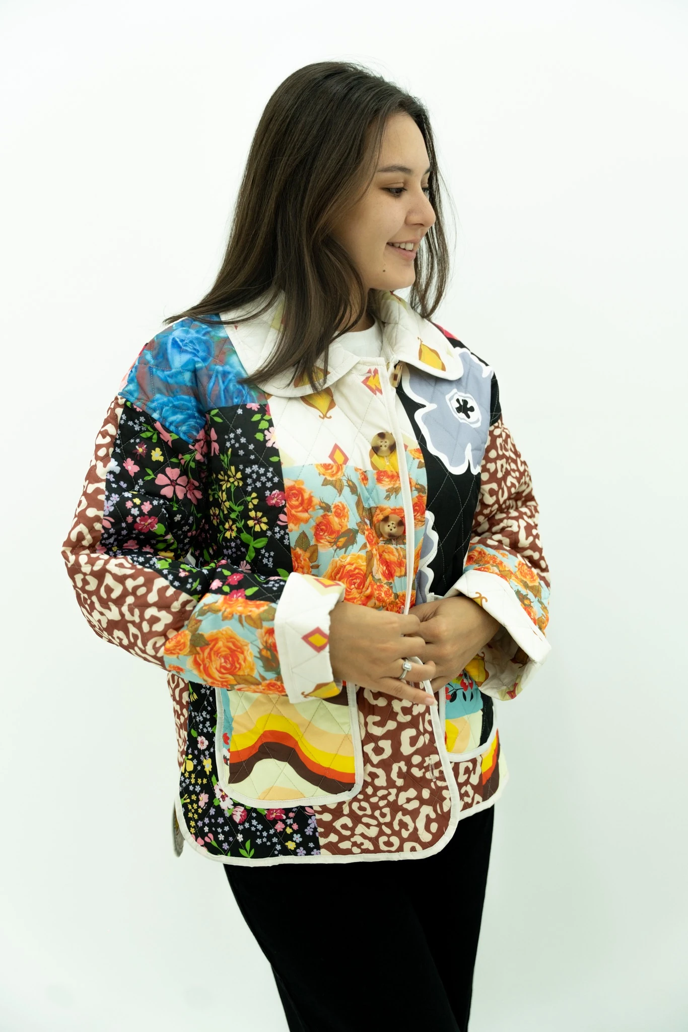 Yakalı Kapitone Ceket