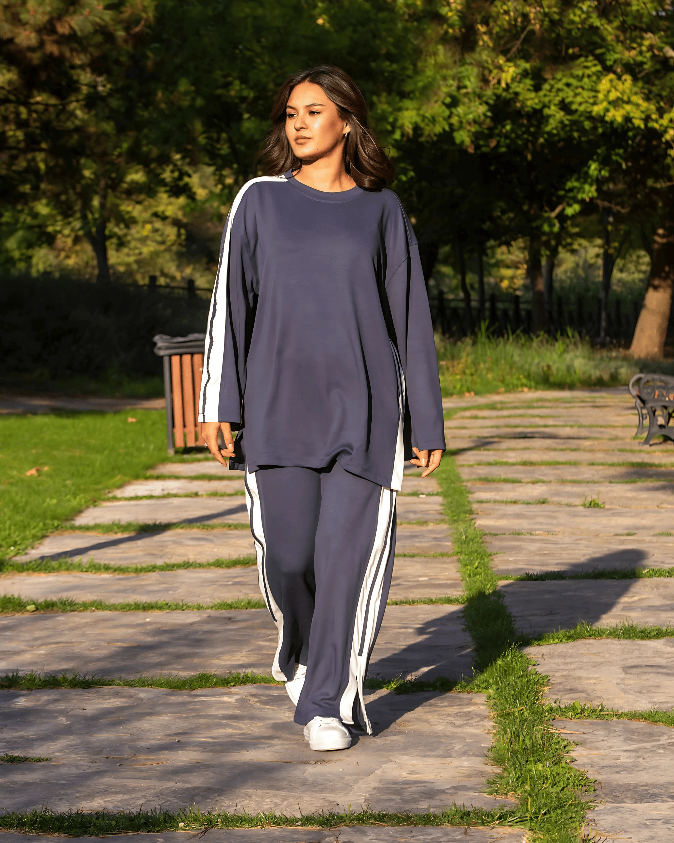 Çift Garni Detaylı Oysho Takım